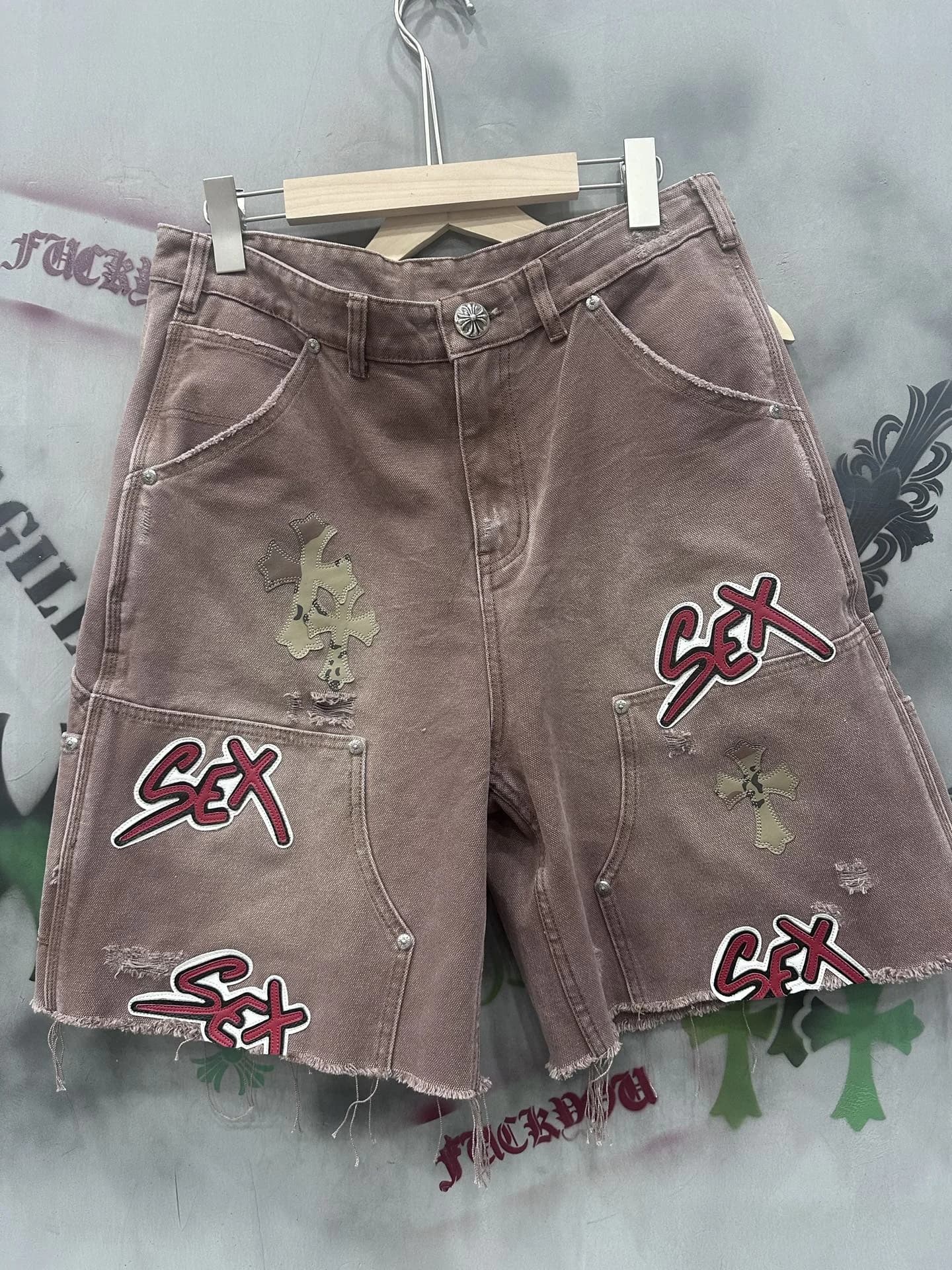 Chrome Hearts x Carhartt Sex Records B01 шорты