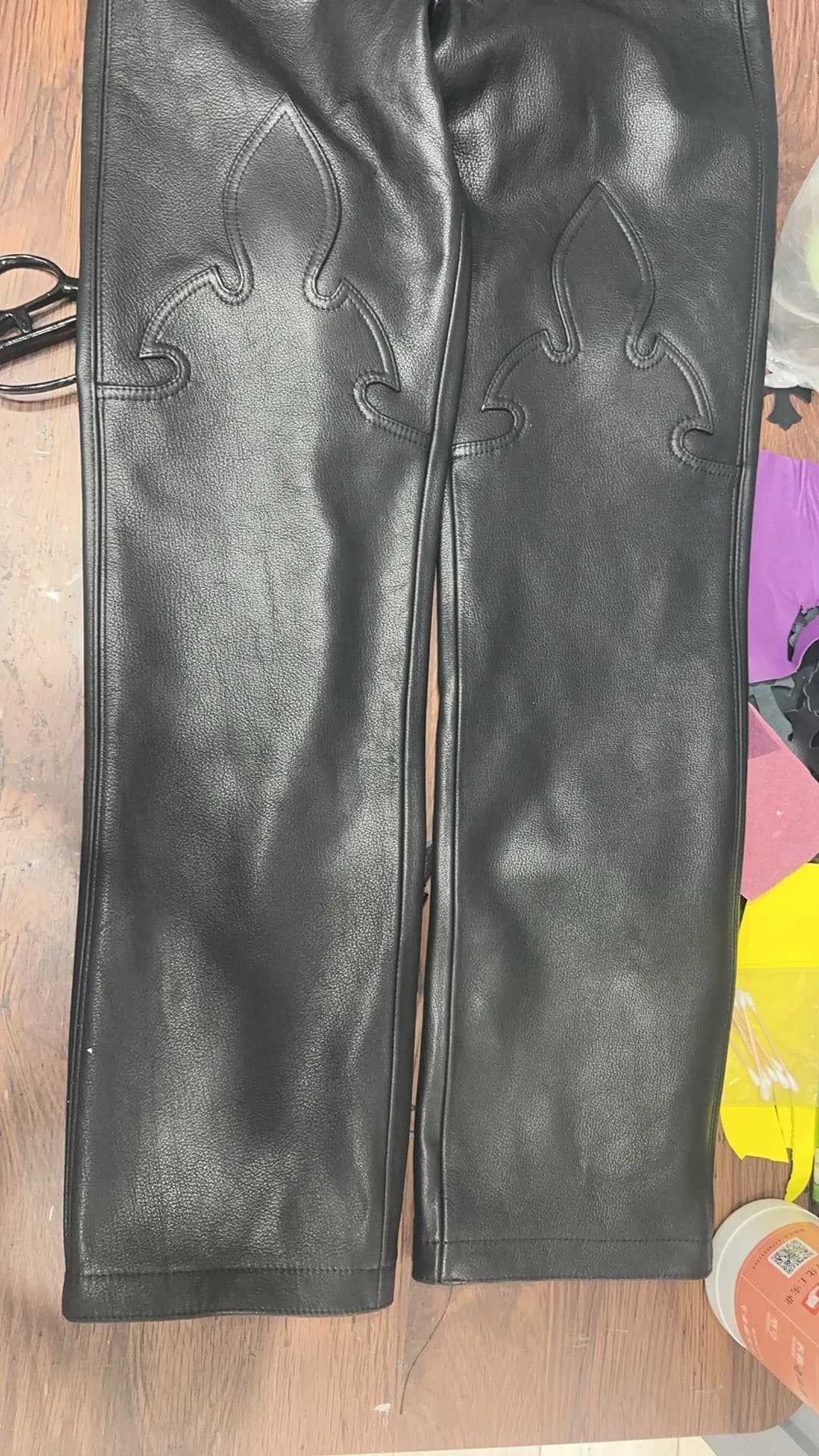 Chrome Hearts кожаные брюки