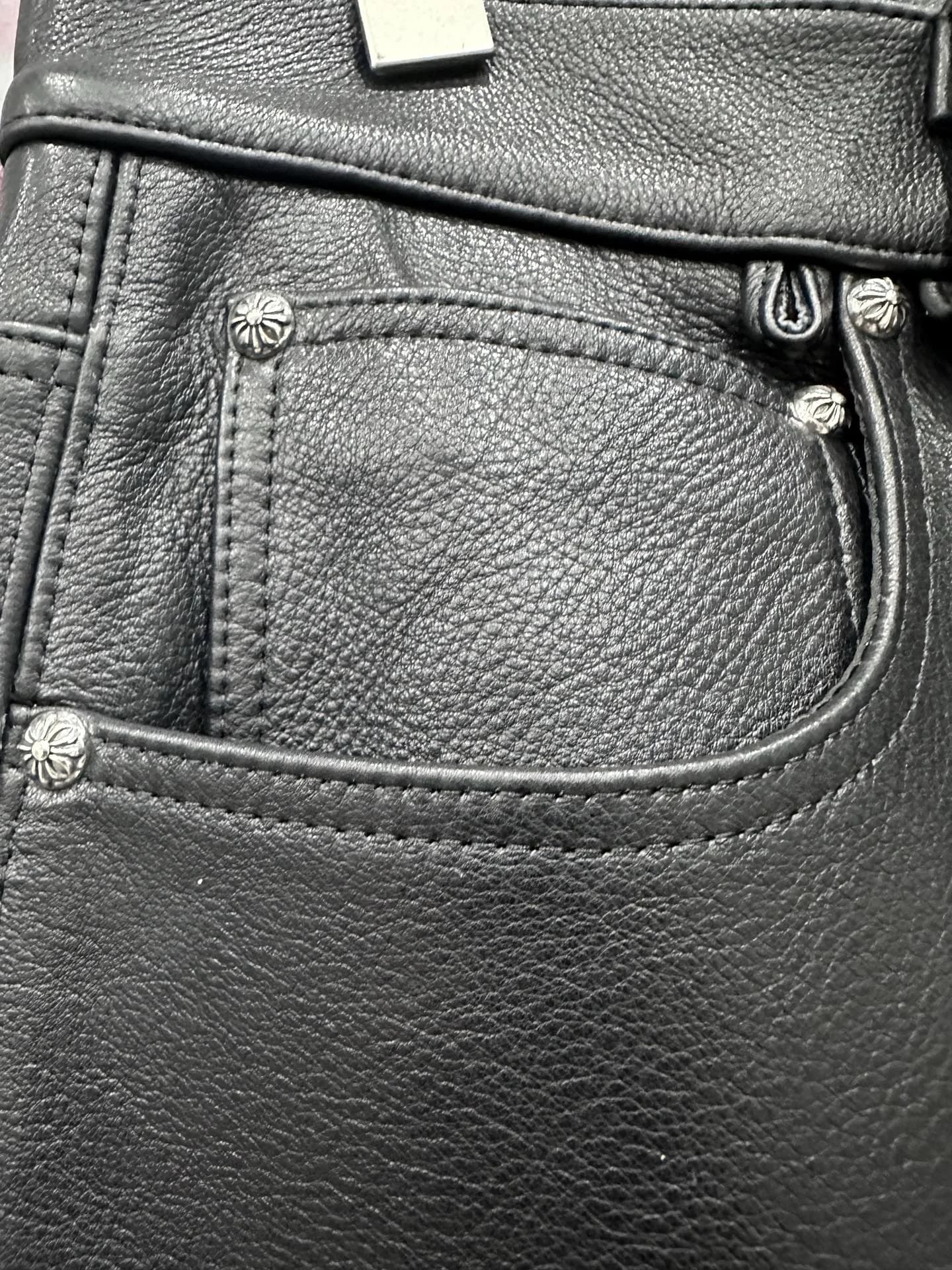 Chrome Hearts кожаные брюки