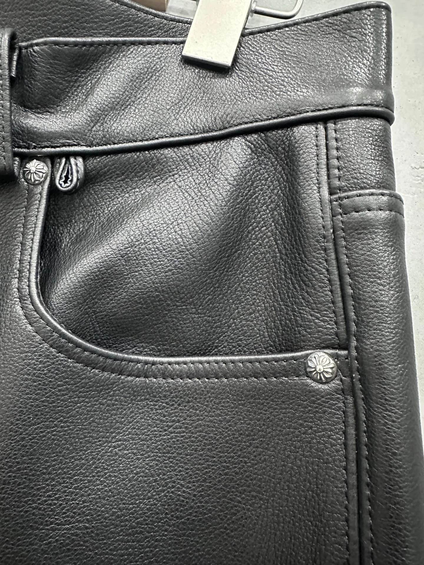 Chrome Hearts кожаные брюки