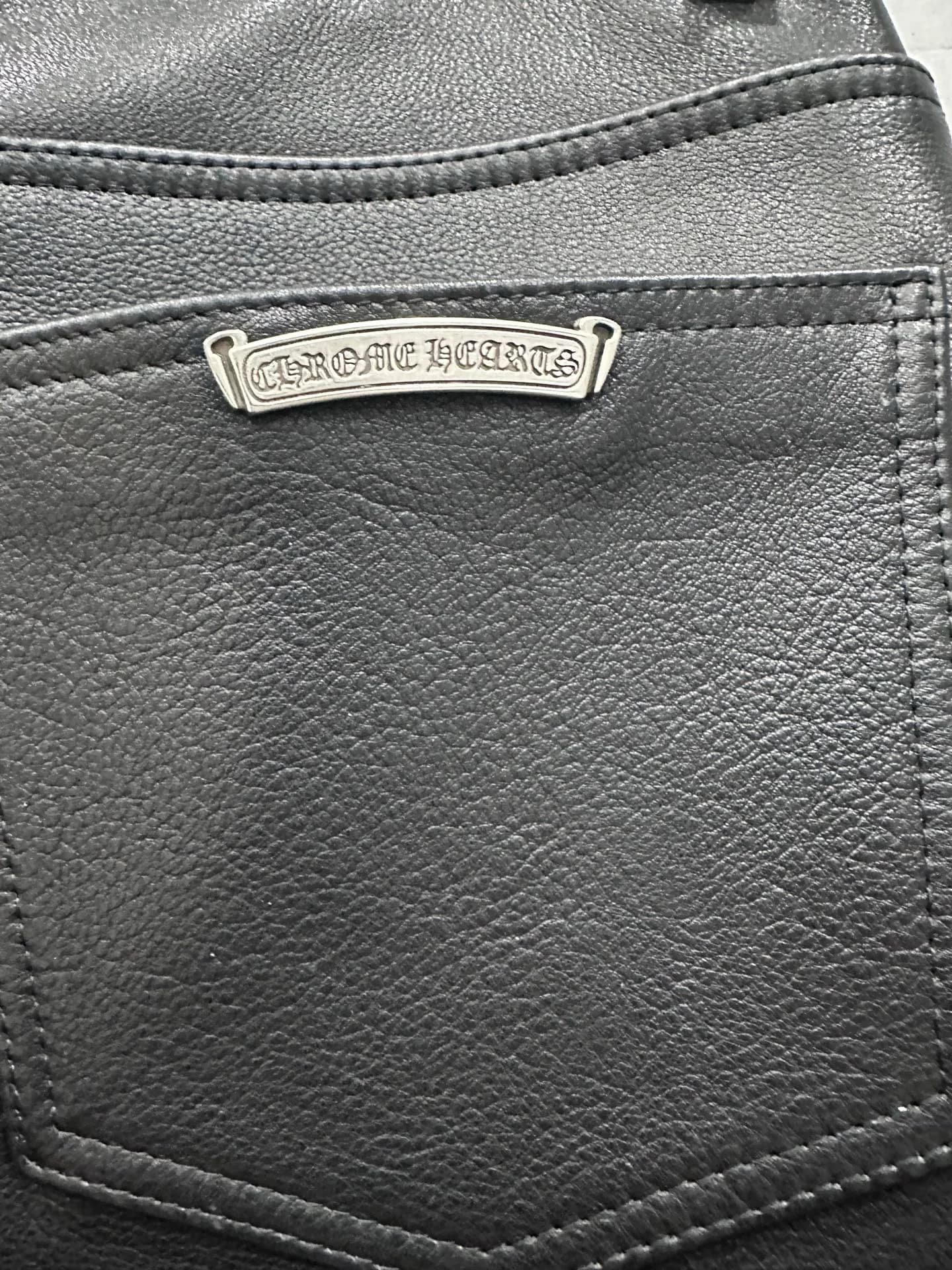 Chrome Hearts кожаные брюки