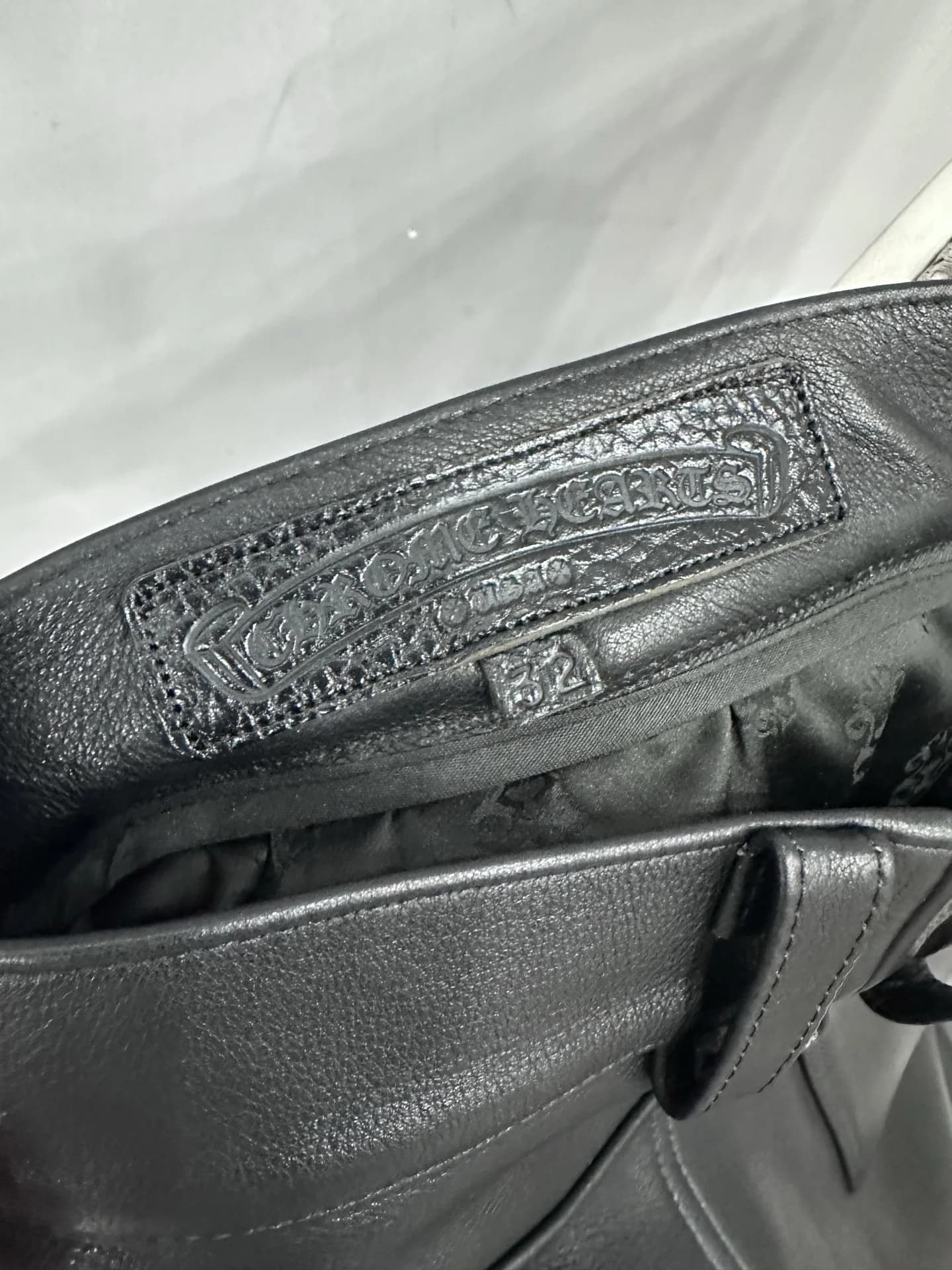 Chrome Hearts кожаные брюки
