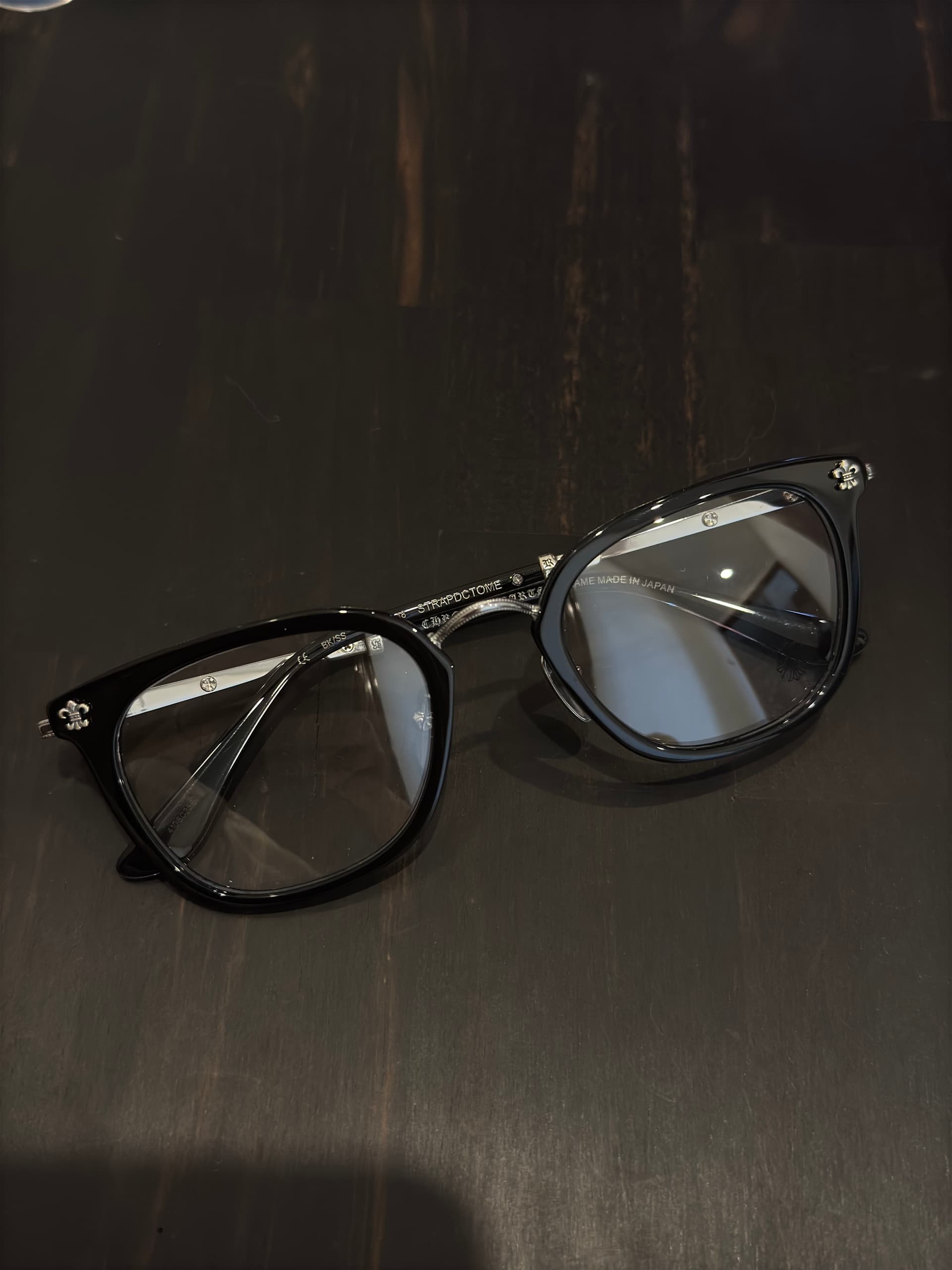 Очки Chrome Hearts STRAPDCTOME в черной оправе с прозрачными линзами