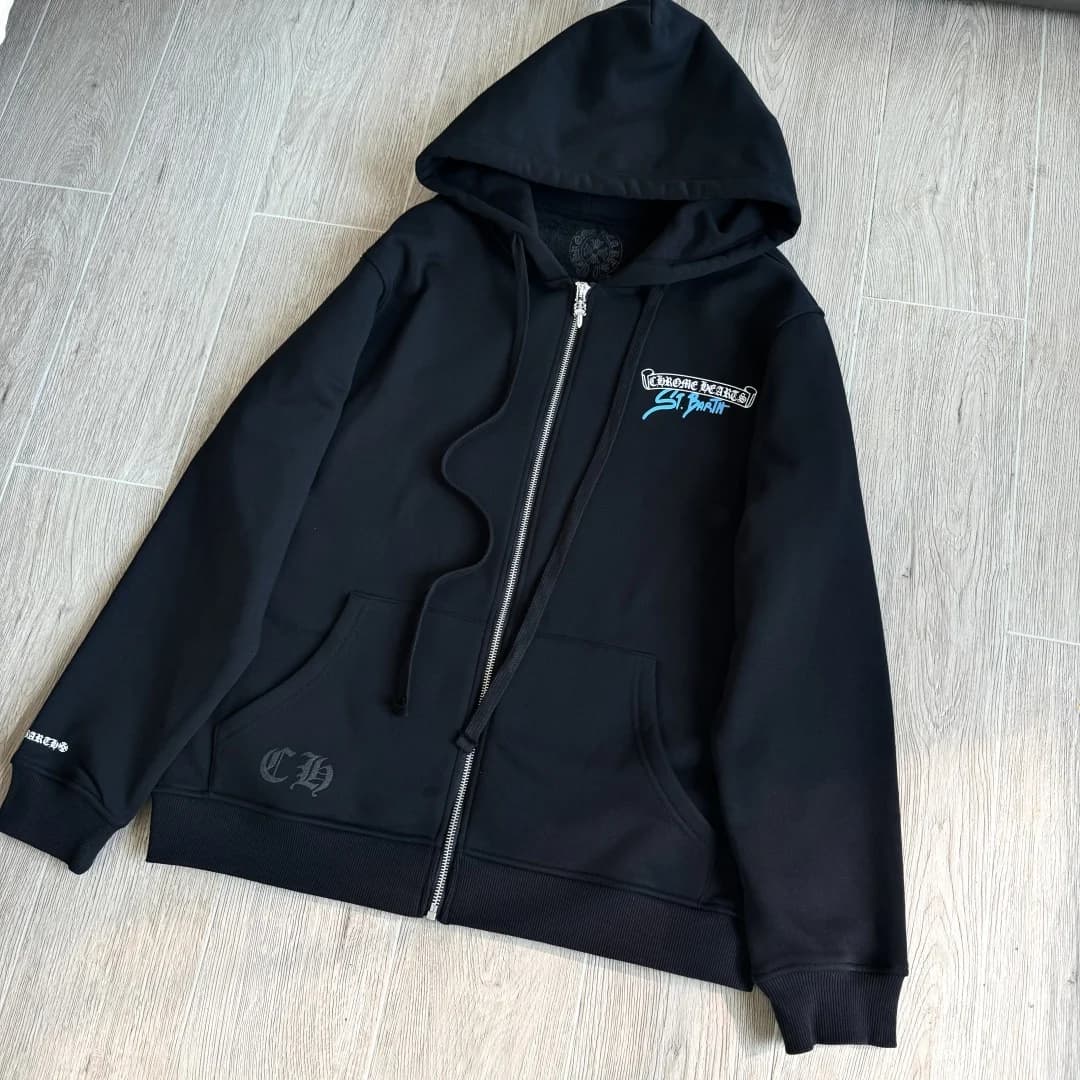 Толстовка Chrome Hearts St. Barth на молнии, ракурс