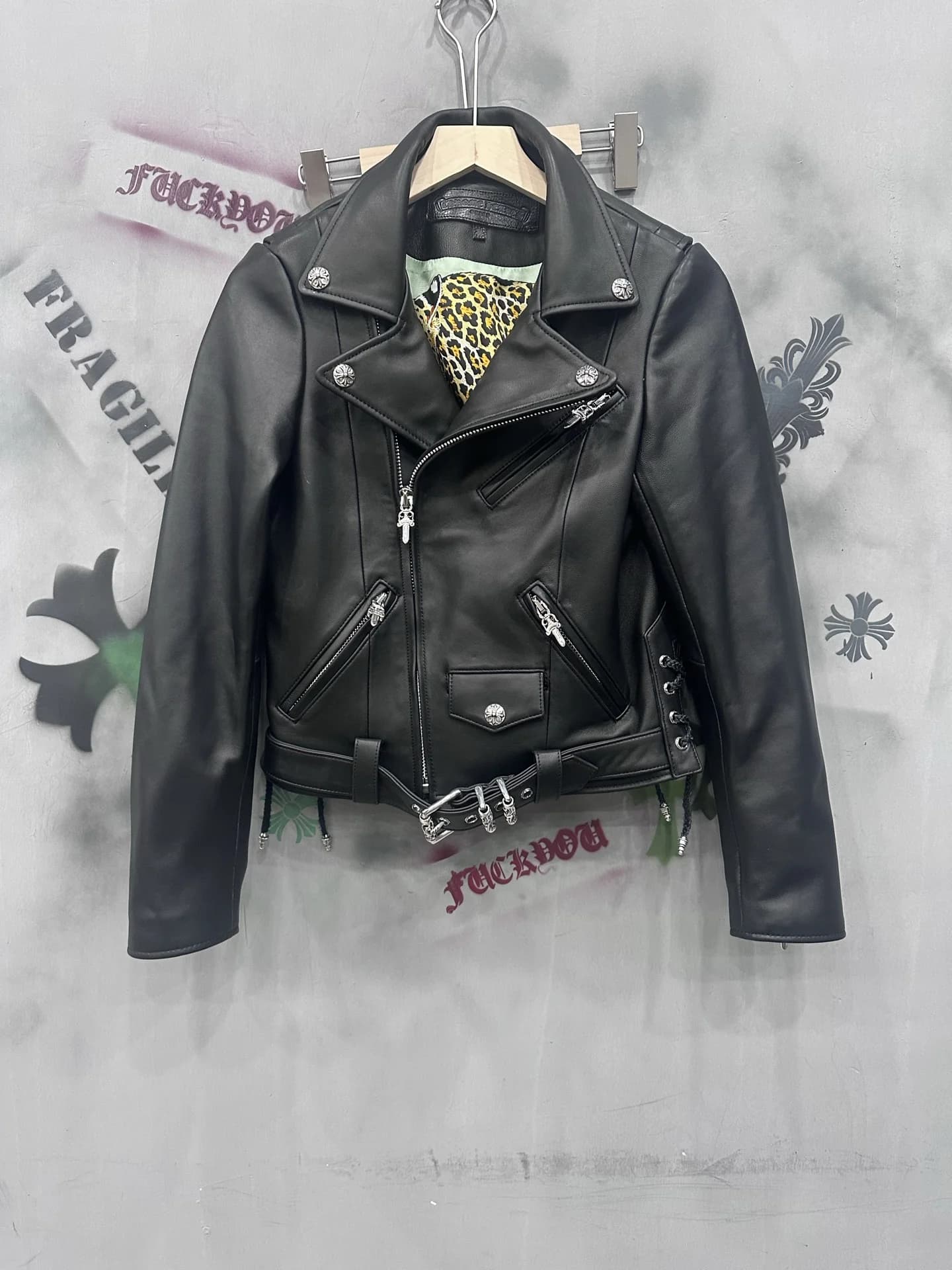 Кожаная куртка Chrome Hearts