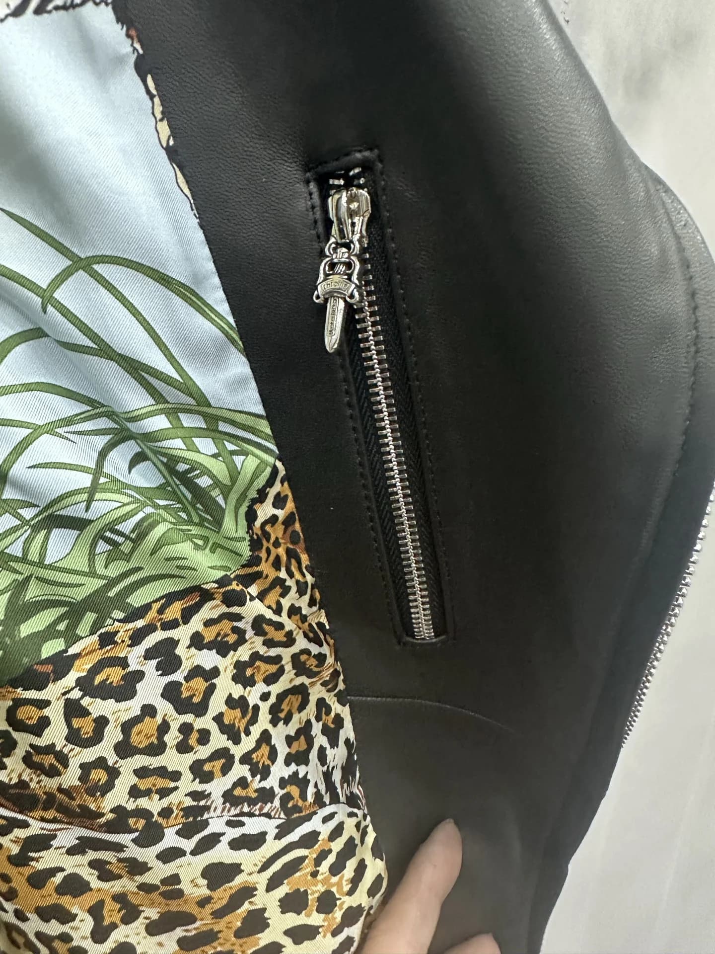 Chrome Hearts Кожаная куртка JJ Dean