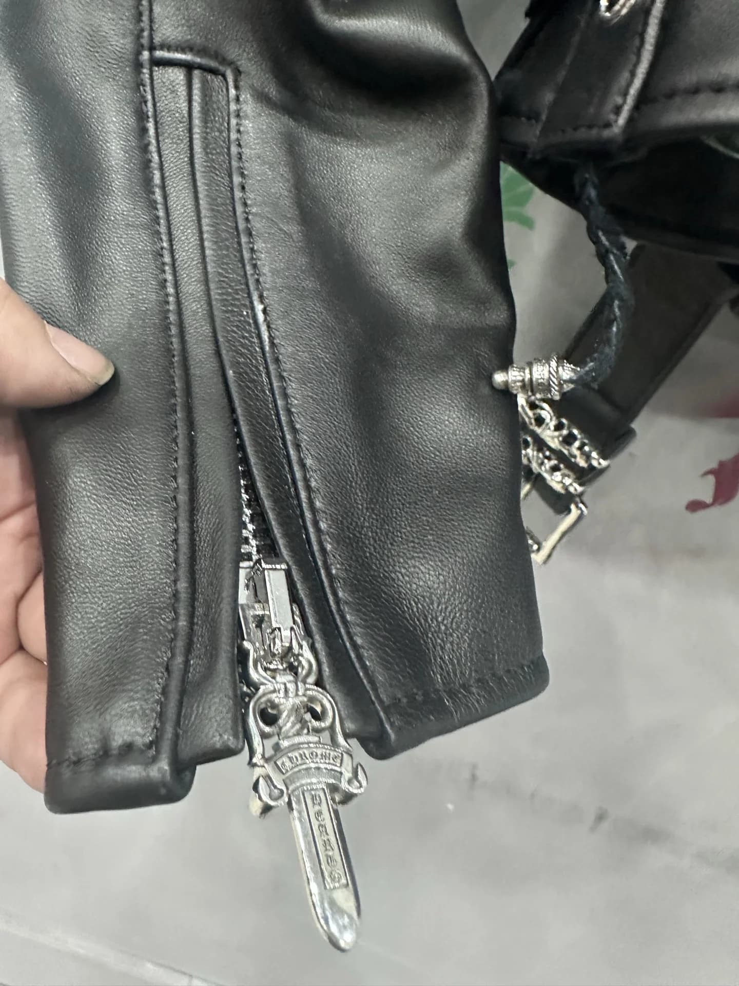 Chrome Hearts Кожаная куртка JJ Dean