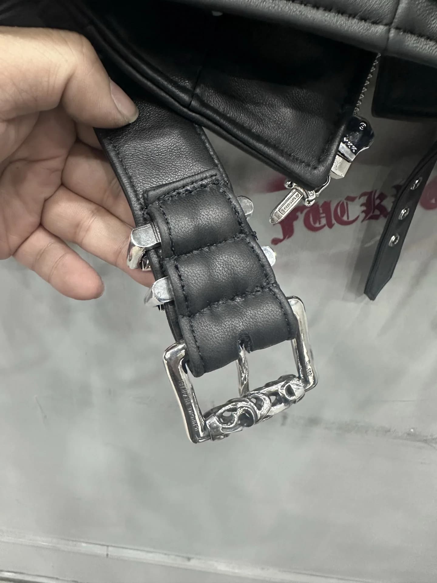 Chrome Hearts Кожаная куртка JJ Dean