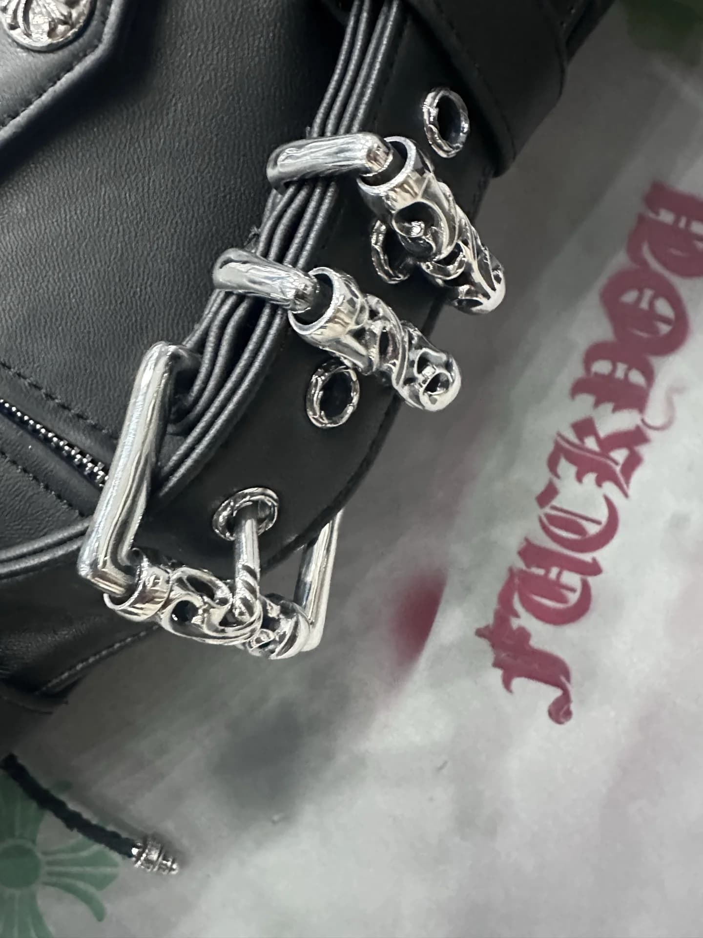 Chrome Hearts Кожаная куртка JJ Dean