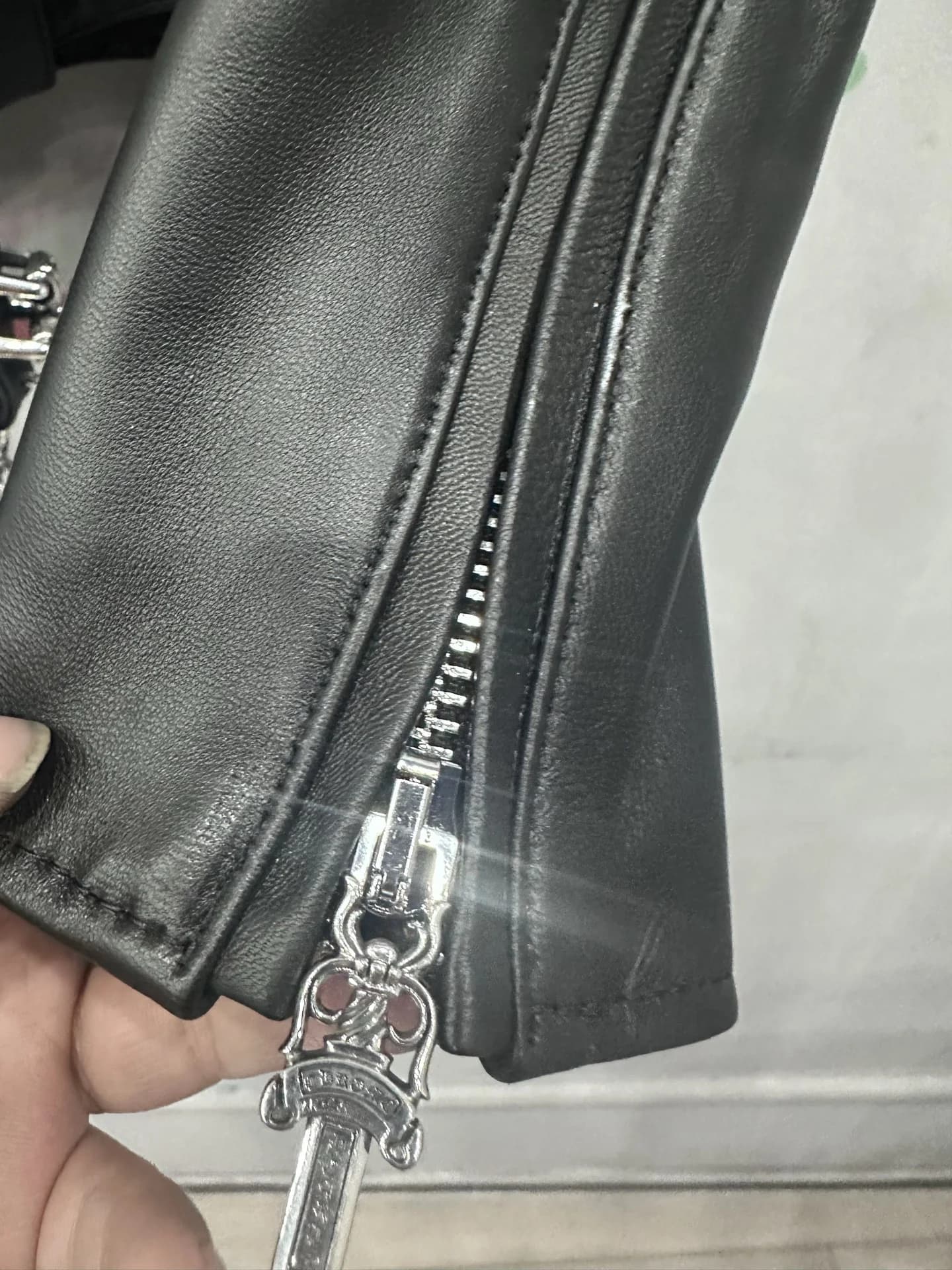 Chrome Hearts Кожаная куртка JJ Dean