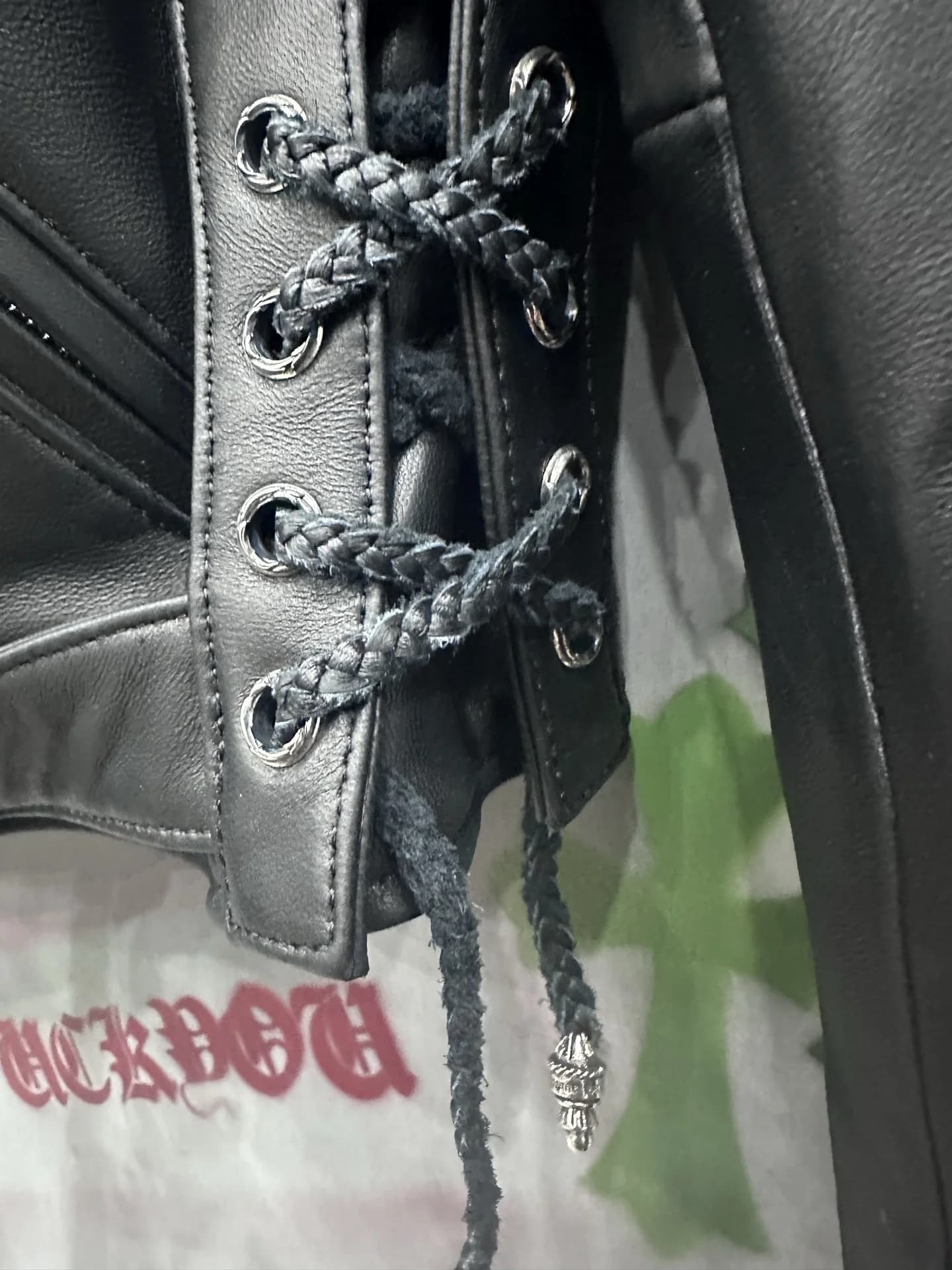 Chrome Hearts Кожаная куртка JJ Dean
