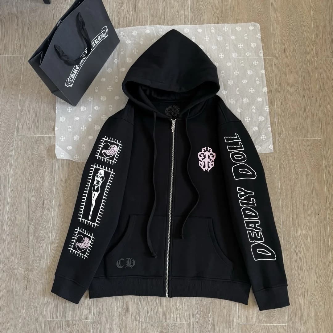 Зип-худи Chrome Hearts x Deadly Doll