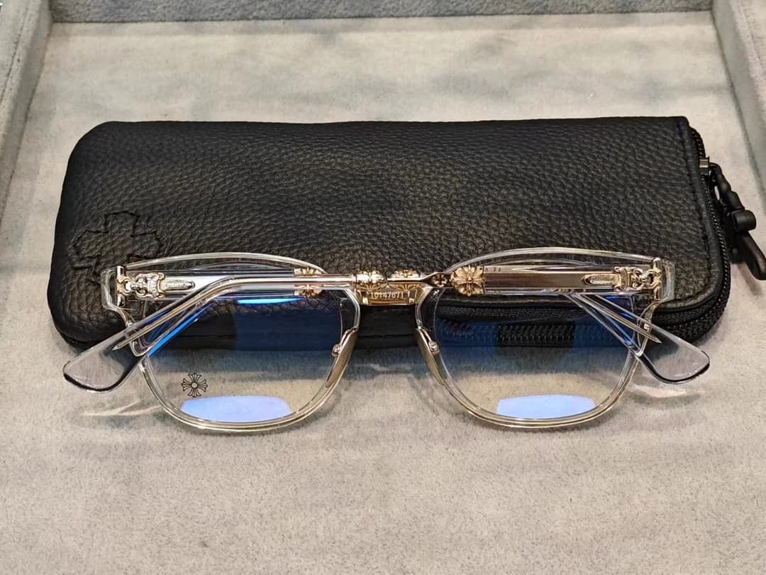 Прозрачные очки Chrome Hearts Duck Butter, вид спереди