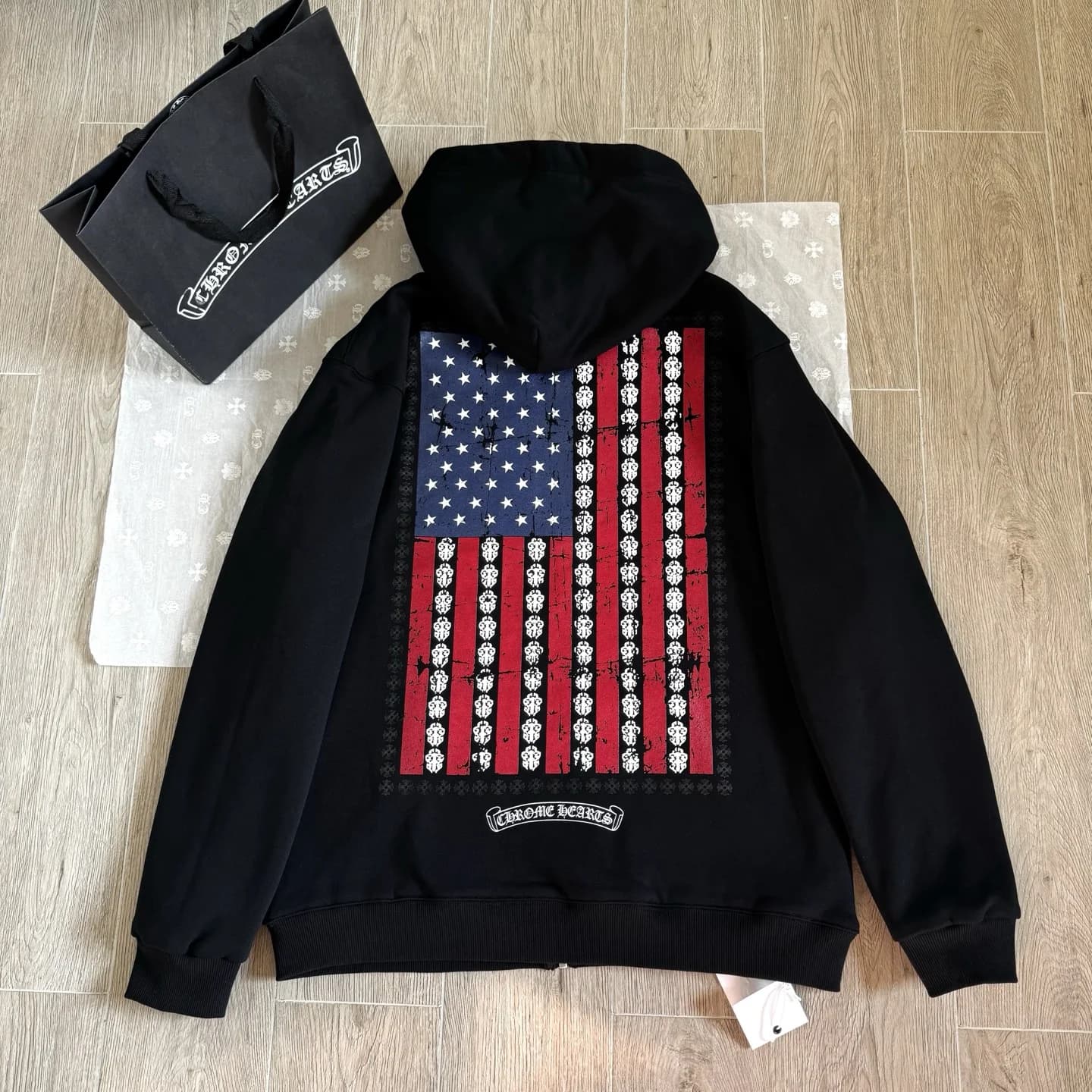 Chrome Hearts зип-худи с принтом