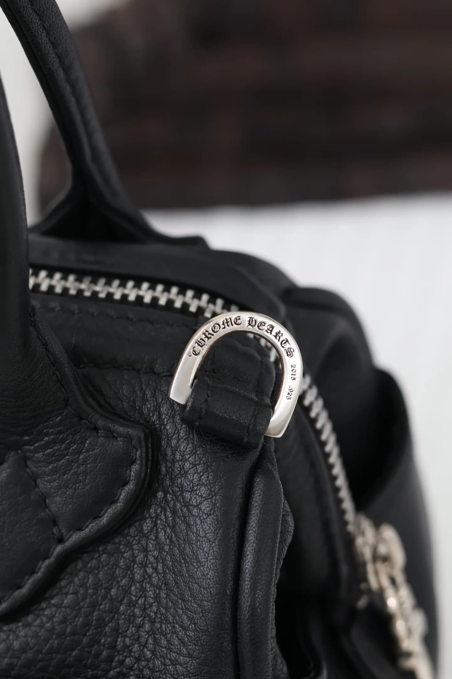 Деталь крепления ручки и полукольцо с гравировкой Chrome Hearts