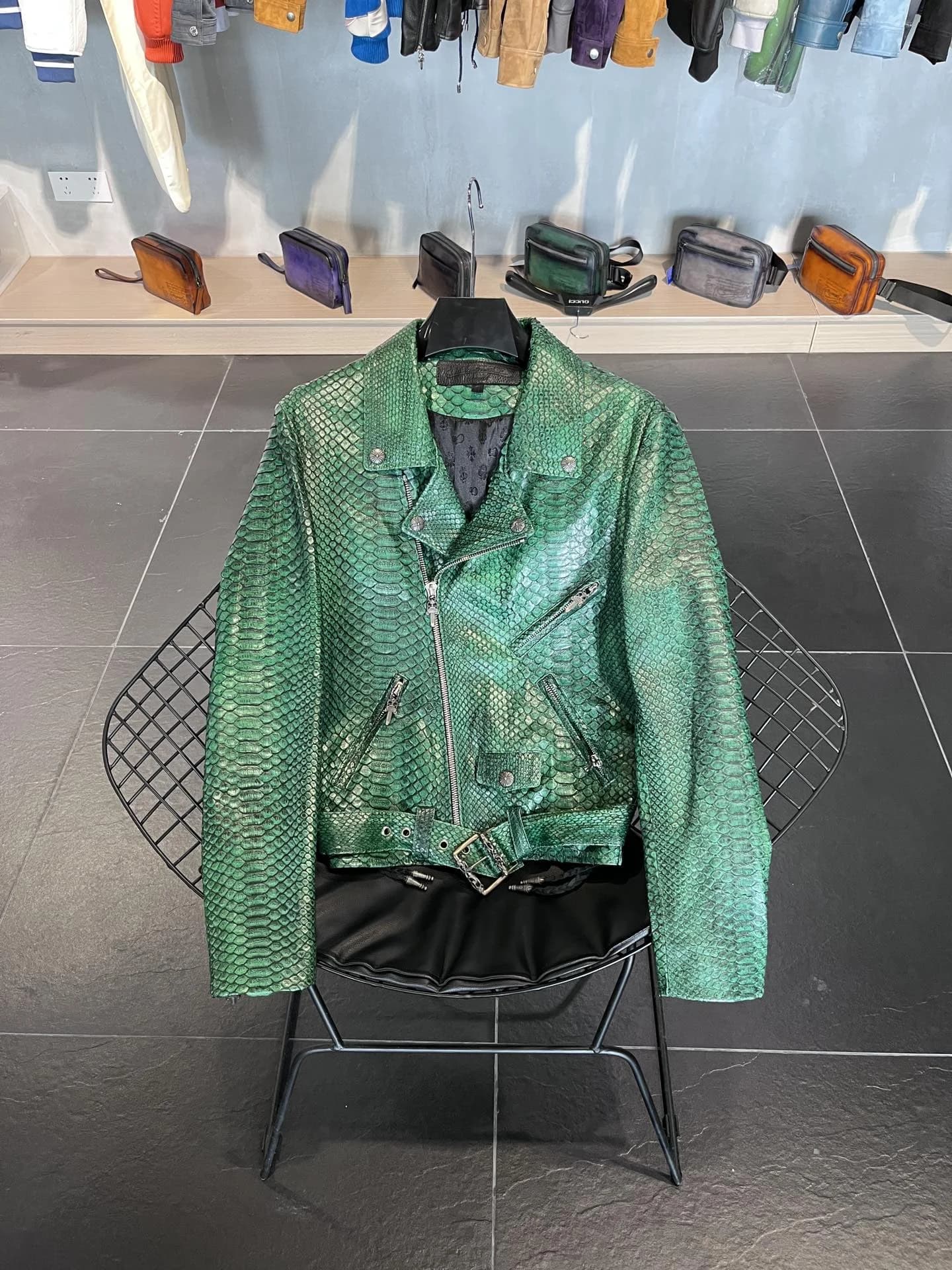 Кожаная куртка Chrome Hearts