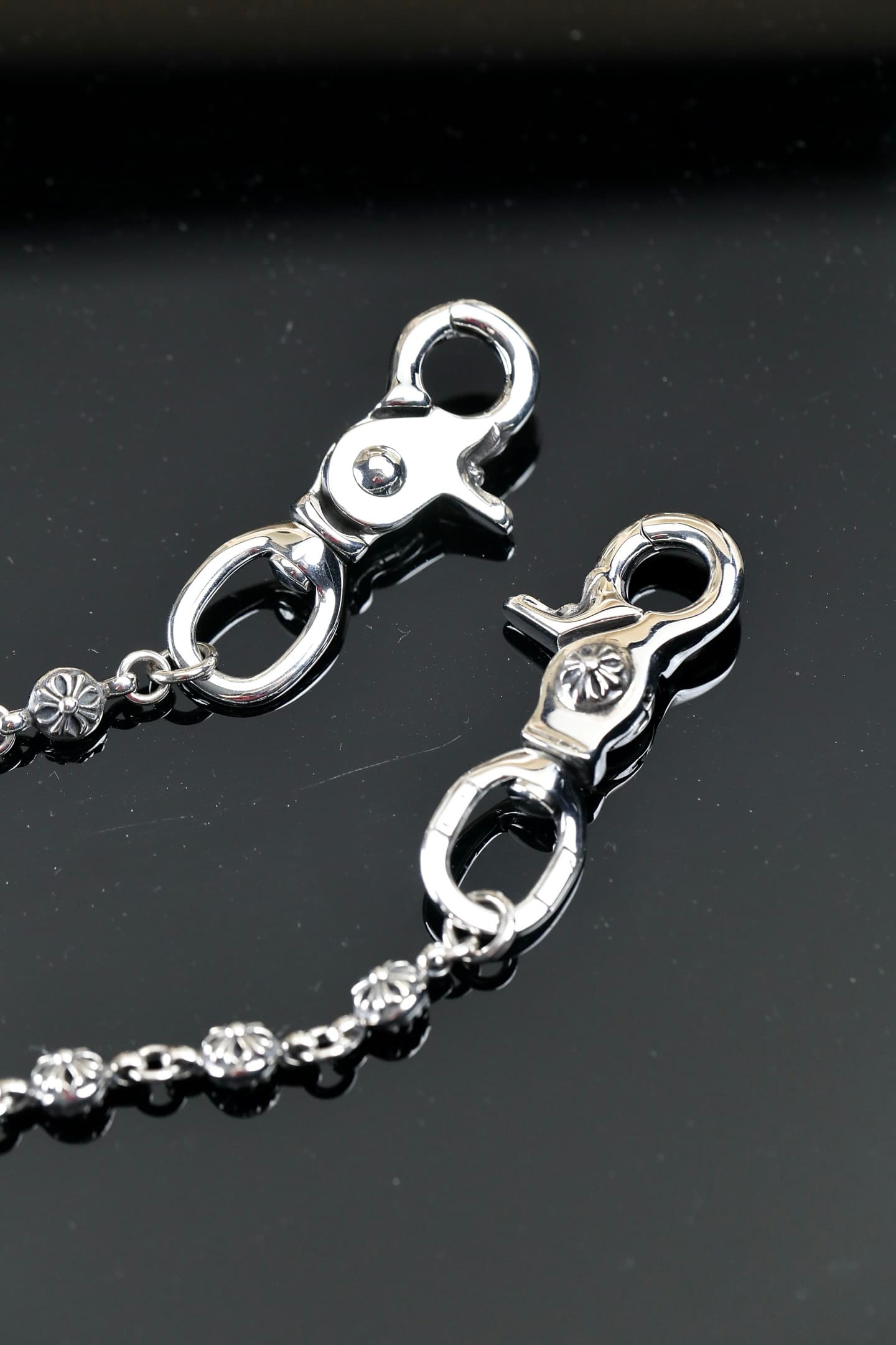 Серебряная цепь для сумки и брюк Tiny Cross