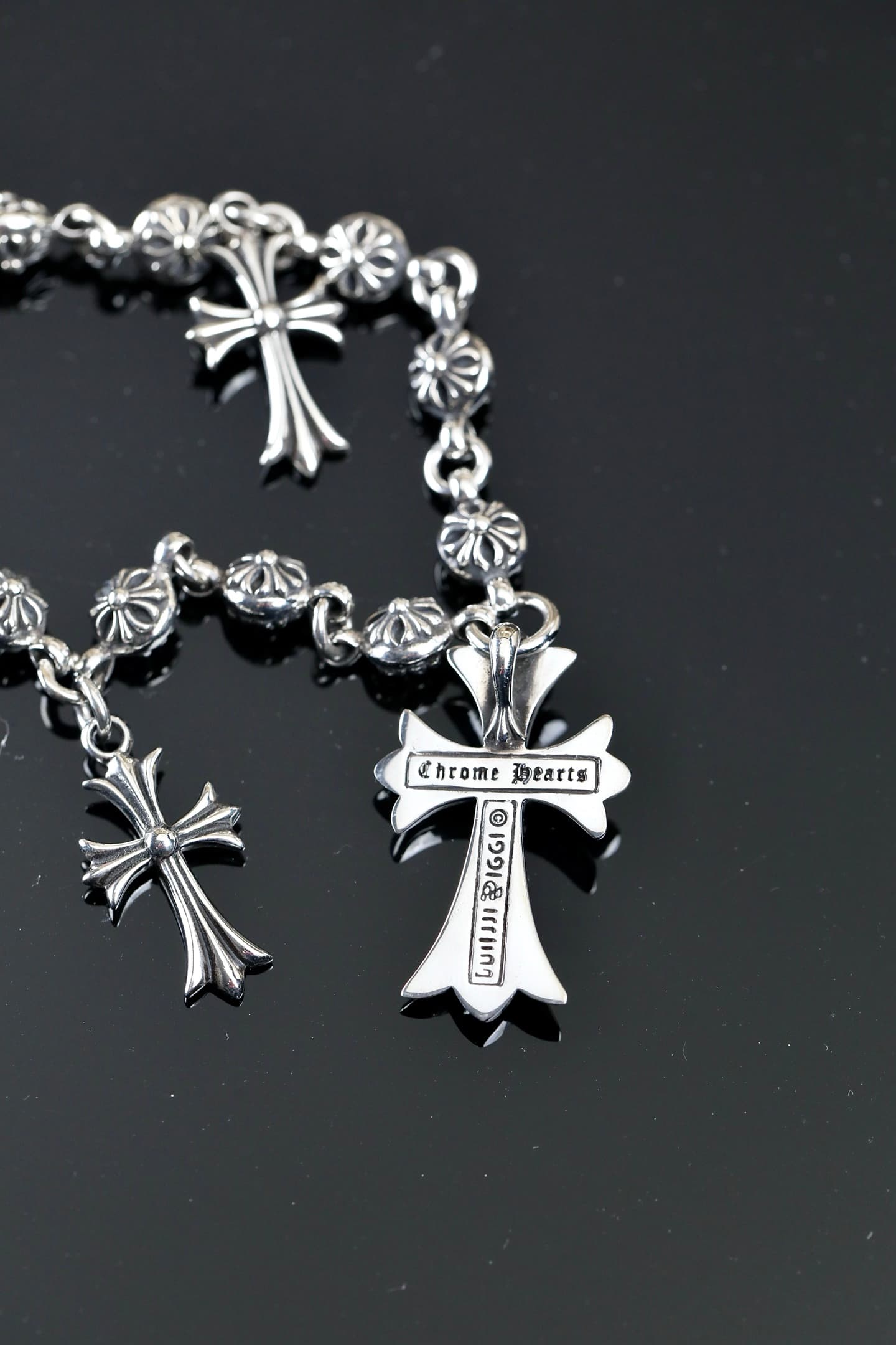 Серебряная цепь для сумки и брюк Tiny Cross