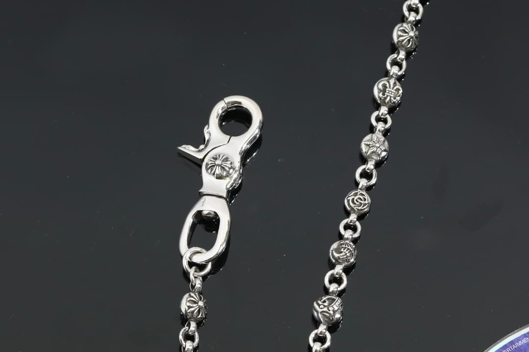 Серебряная цепь для сумки и брюк