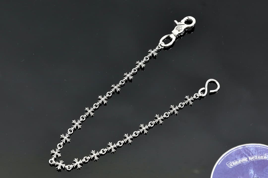 Серебряная цепь для сумки и брюк Tiny CH Cross