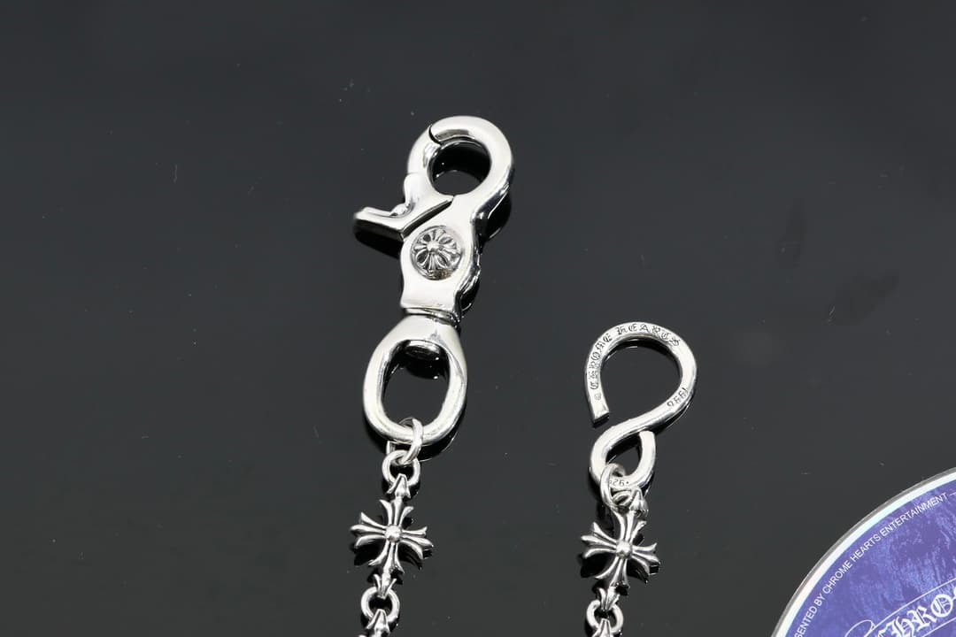 Серебряная цепь для сумки и брюк Tiny CH Cross