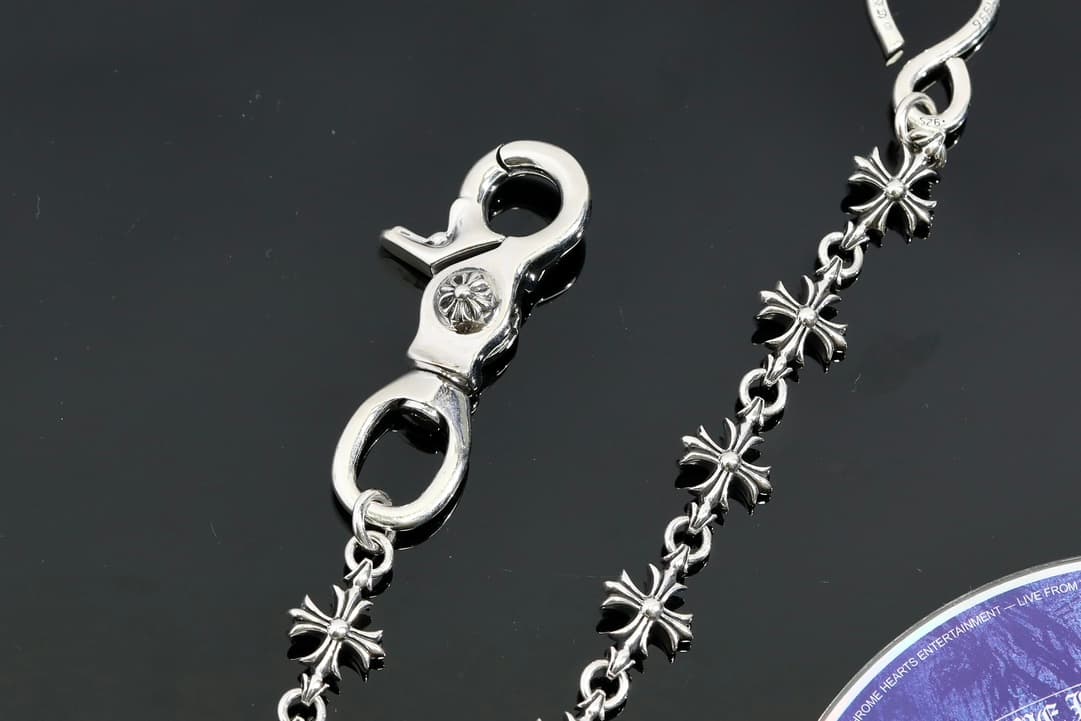Серебряная цепь для сумки и брюк Tiny CH Cross