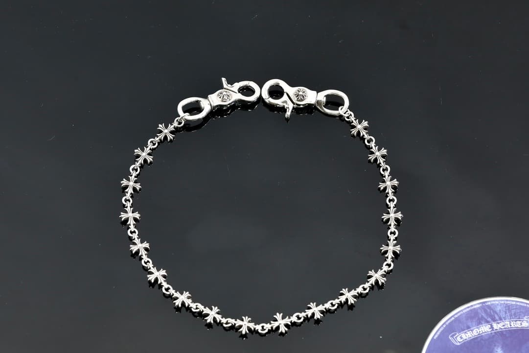 Серебряная цепочка для сумки и брюк с крестами Tiny CH Cross