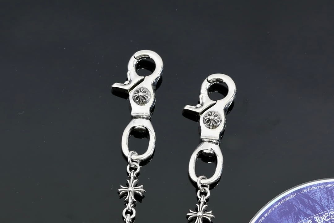 Серебряная цепочка для сумки и брюк с крестами Tiny CH Cross