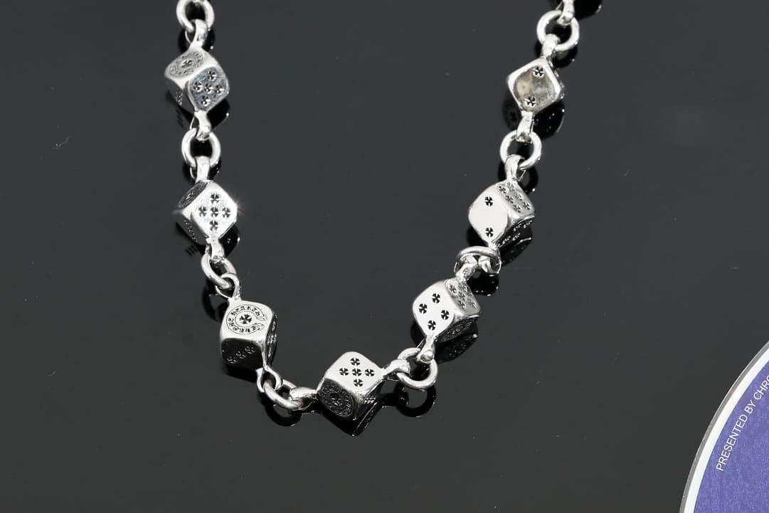 Серебряная цепь для сумки с кубиками Dice