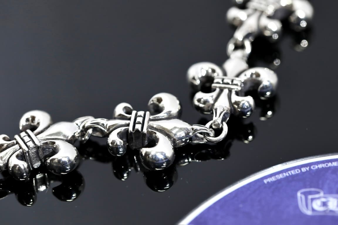 Серебряная цепь Fleur-de-Lis для сумки и брюк