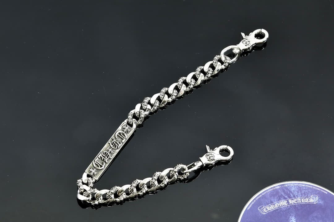 Цепочка для сумки Chrome Hearts из серебра 925 пробы в сложенном виде