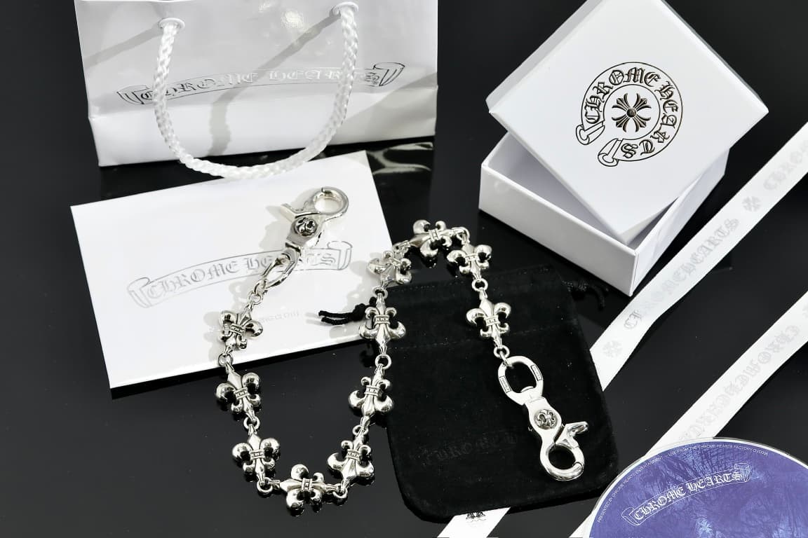 Серебряная цепь BS Fleur для сумки и брюк