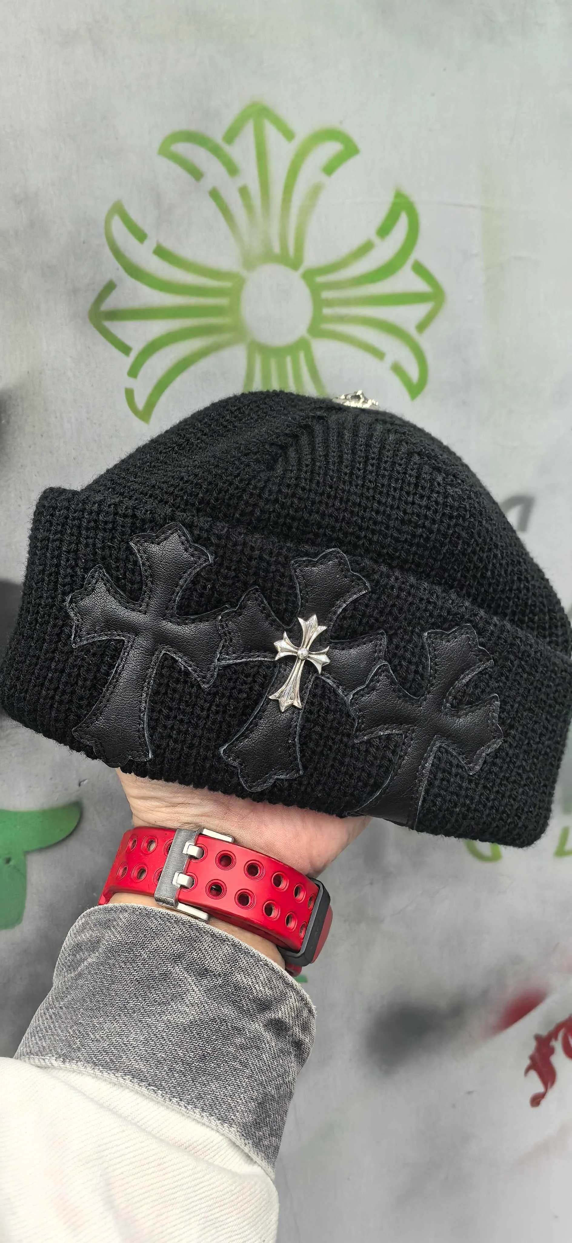 Шапка Chrome Hearts черного цвета