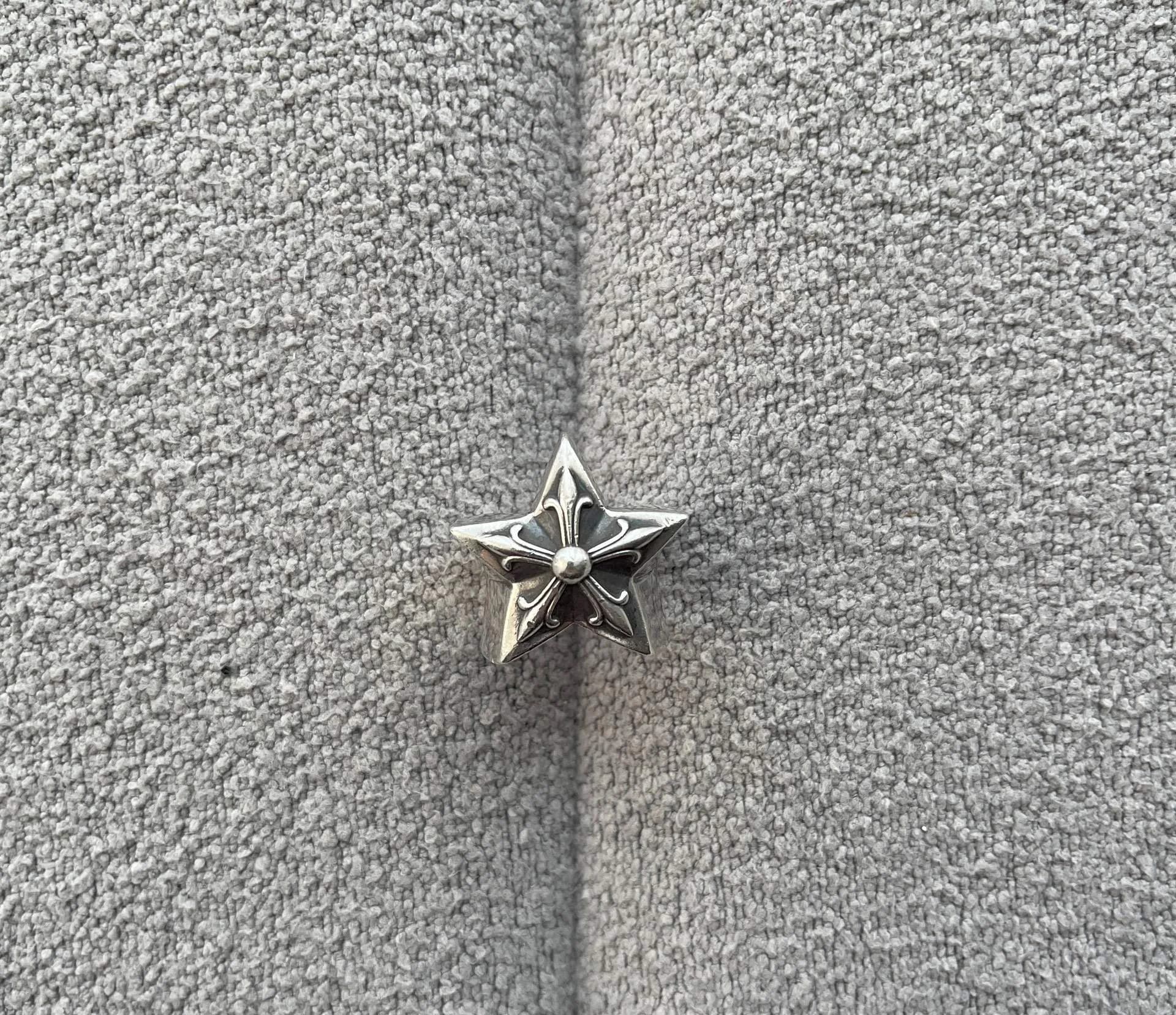 Серебряное кольцо Chrome Hearts Star с пятиконечной звездой, вид сверху