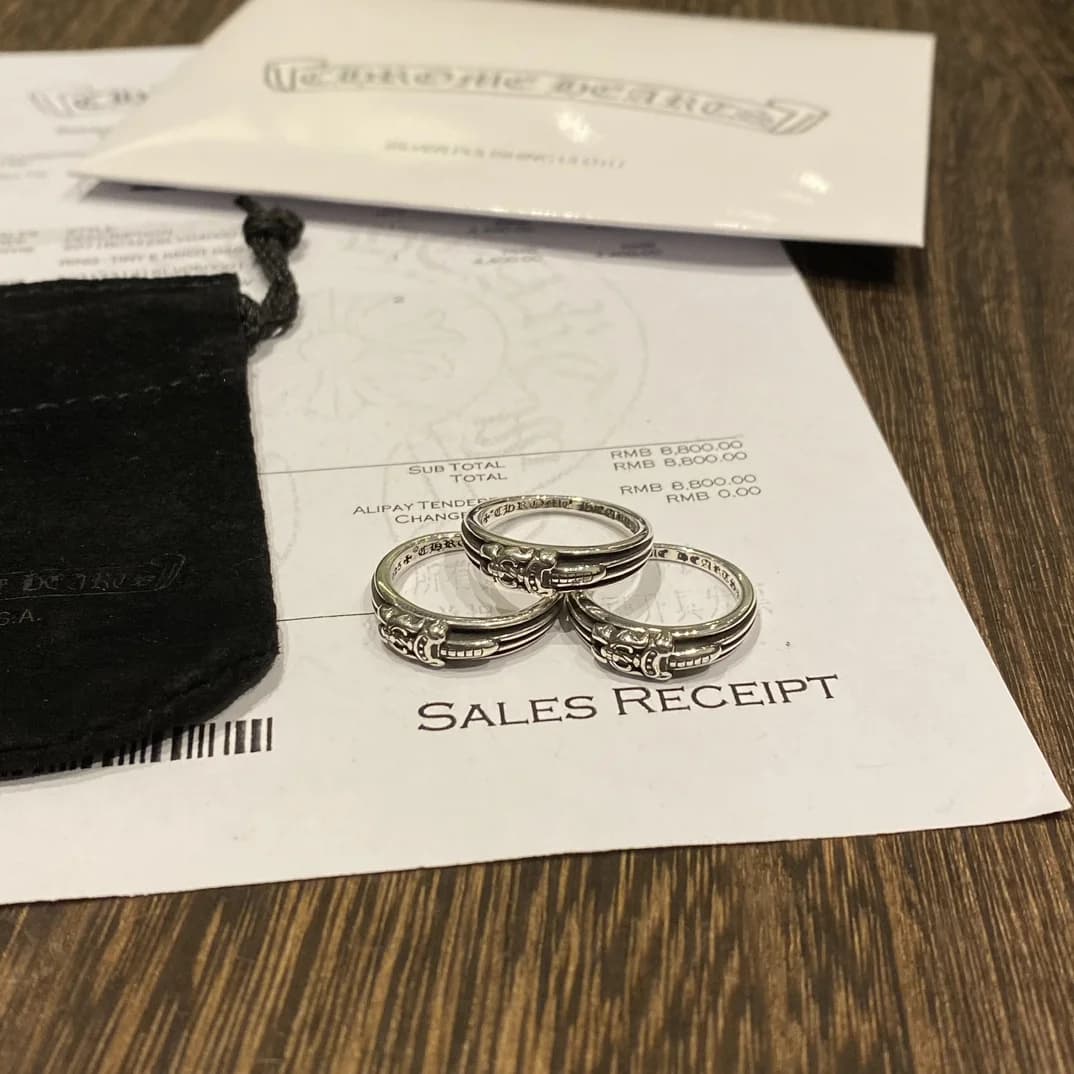 Сет из колец Chrome Hearts Dagger с фирменным чехлом и квитанцией