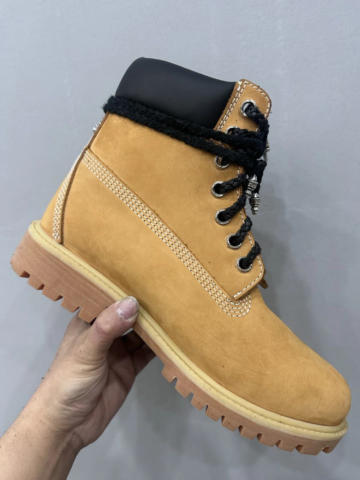 Ботинки Chrome Hearts x Timberland 10061 без передней вставки на молнии