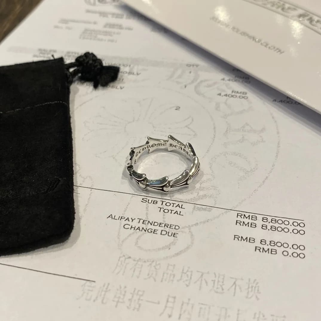Кольцо Chrome Hearts Crosstail с полным комплектом упаковки