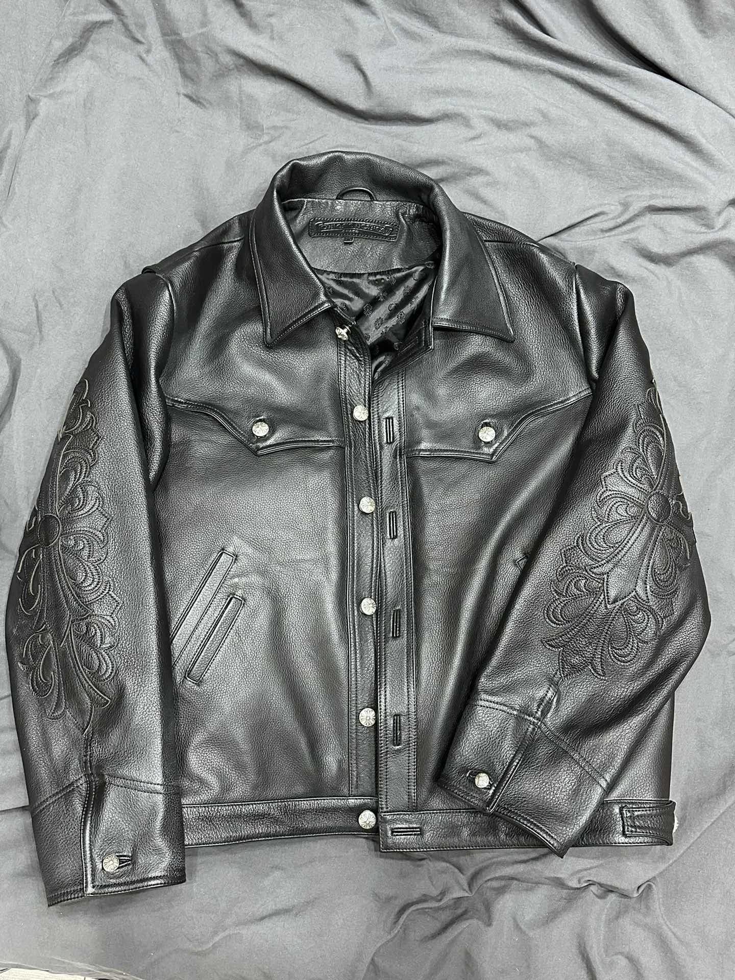 Кожаная куртка Chrome Hearts