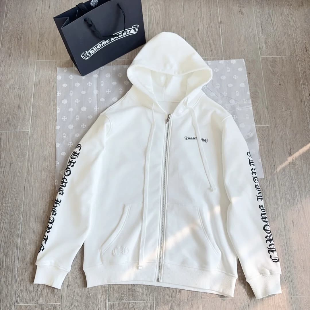 Chrome Hearts Зип-худи с принтом Scroll
