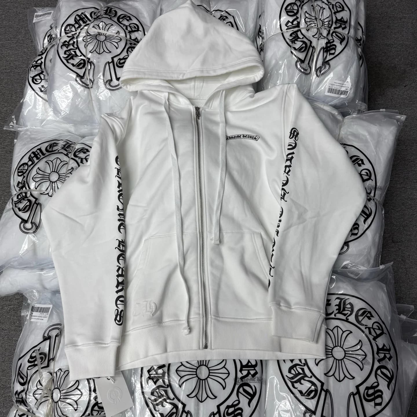 Chrome Hearts Зип-худи с принтом Scroll