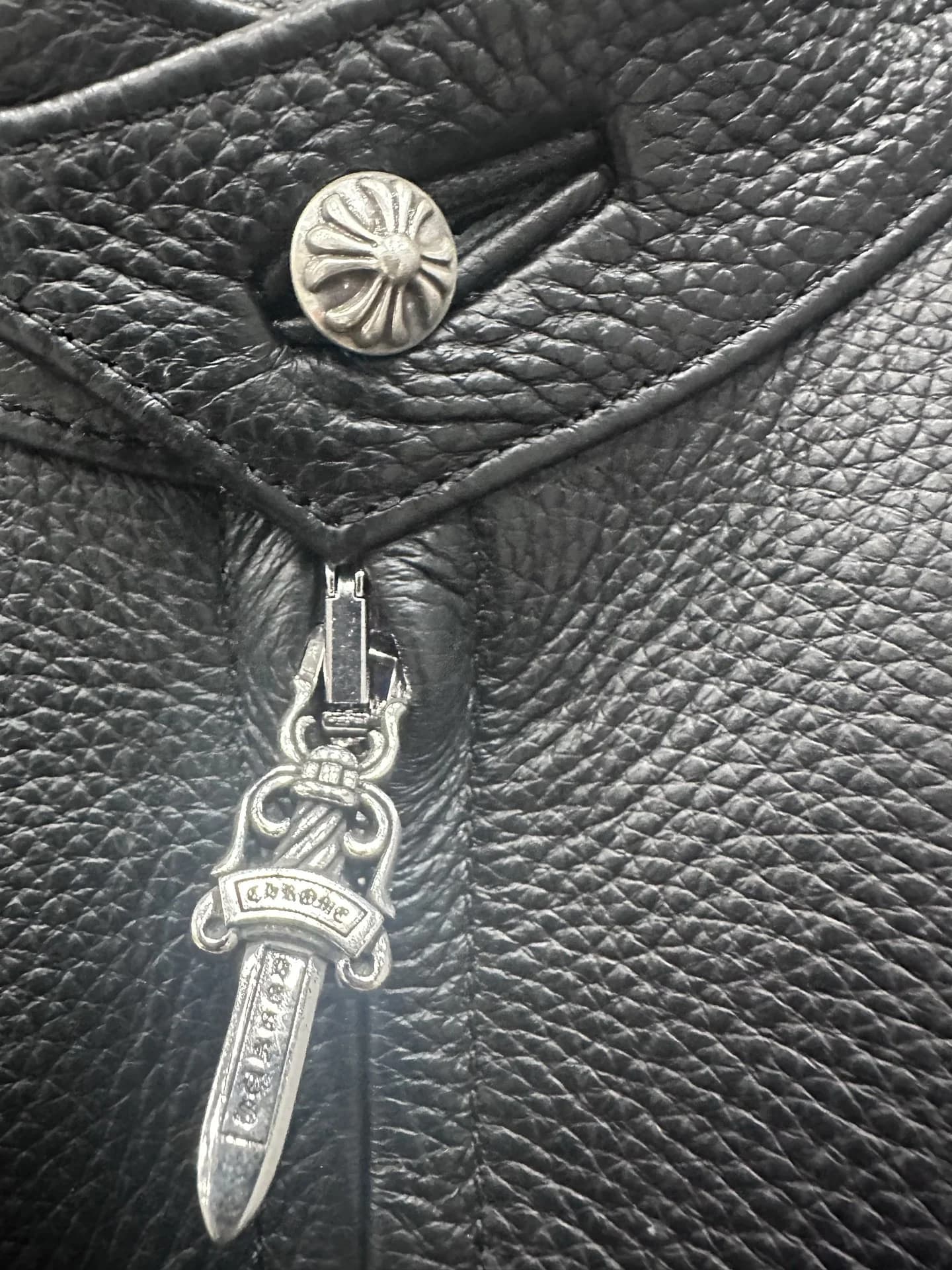 Chrome Hearts кожаная куртка