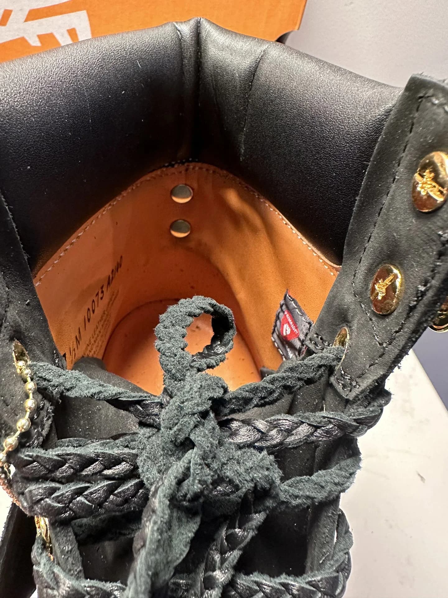 Ботинки Chrome Hearts x Timberland вид сверху и внутренняя отделка