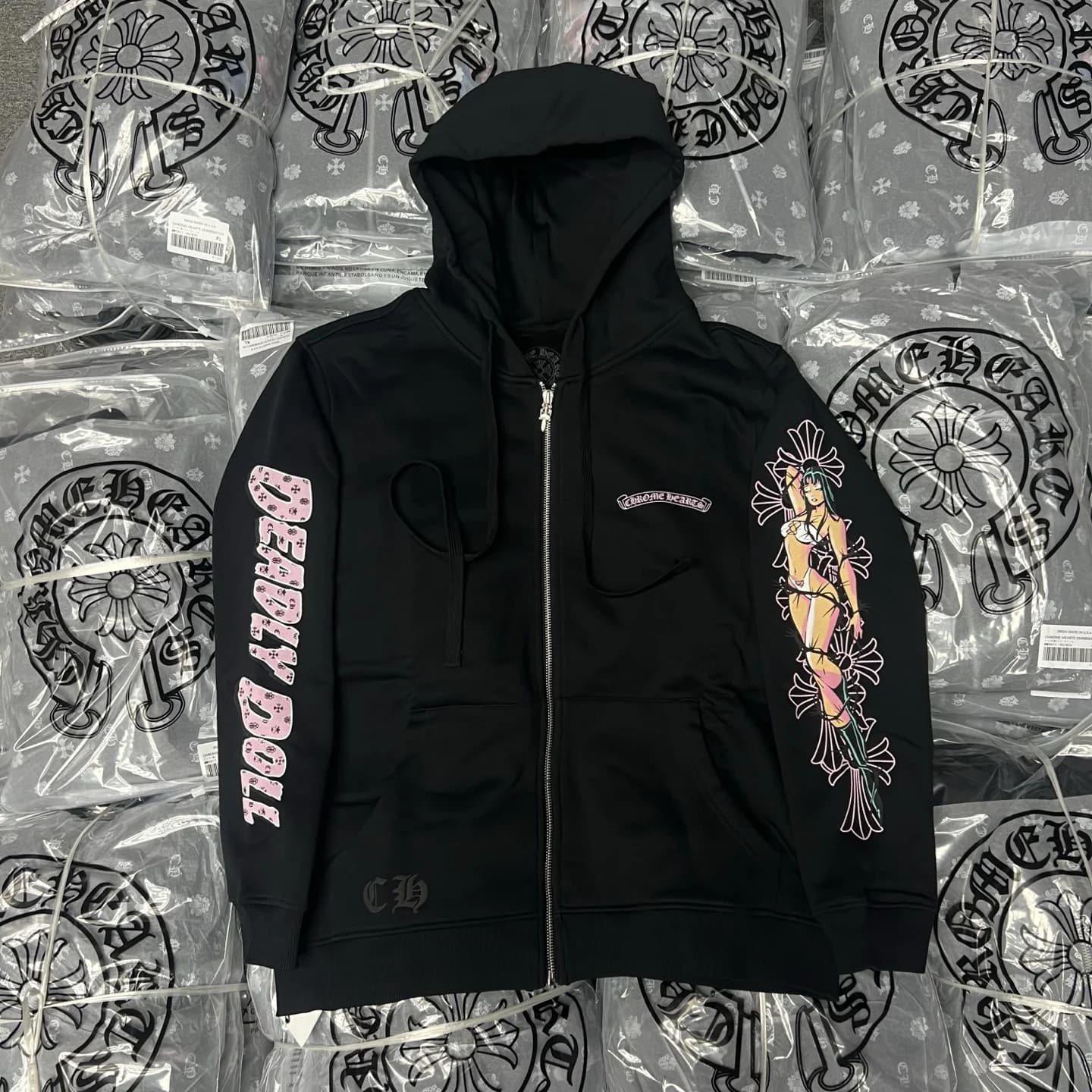 Chrome Hearts худи на молнии