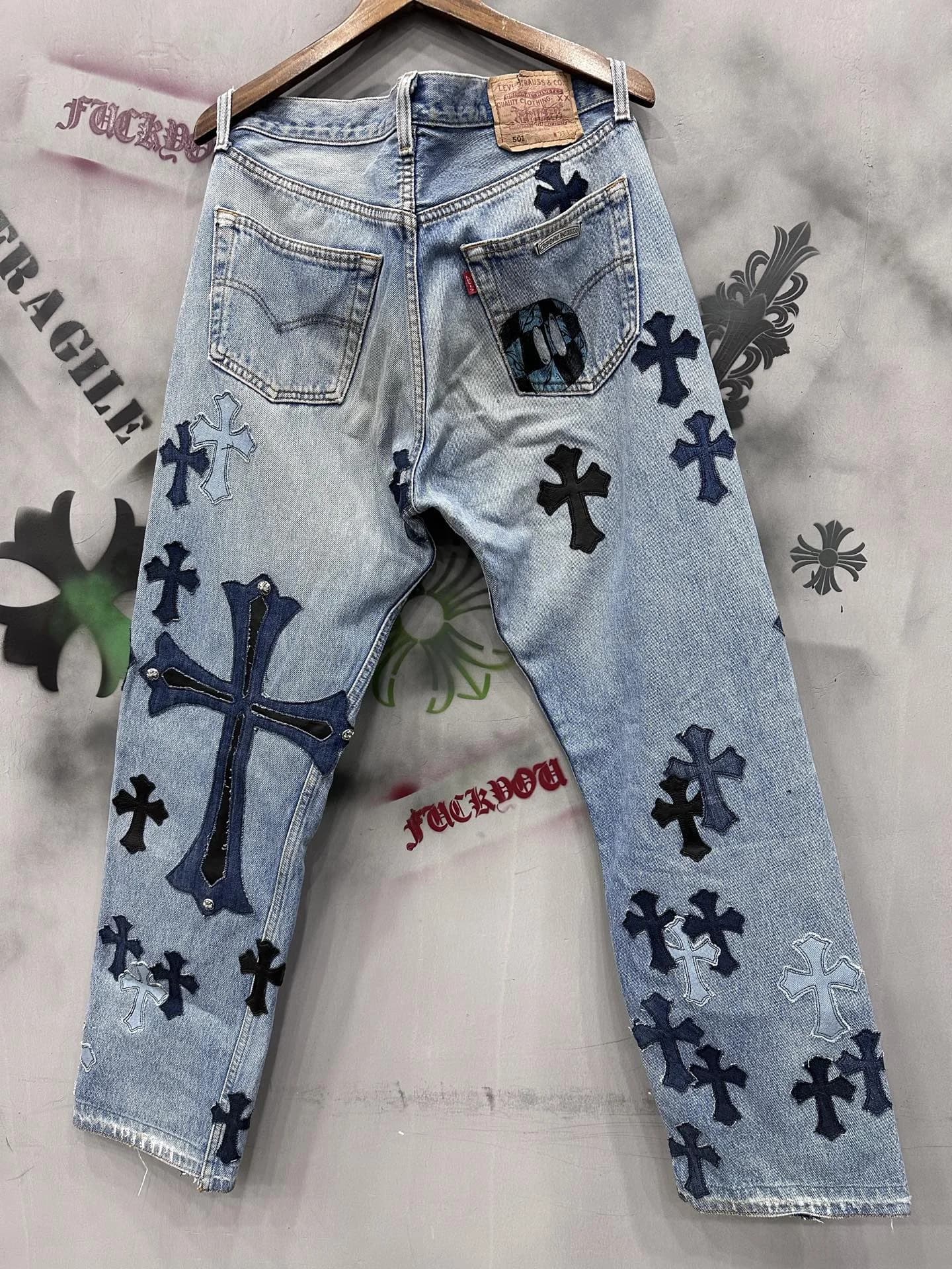Джинсы Chrome Hearts x Levi's 501 Vintage Custom