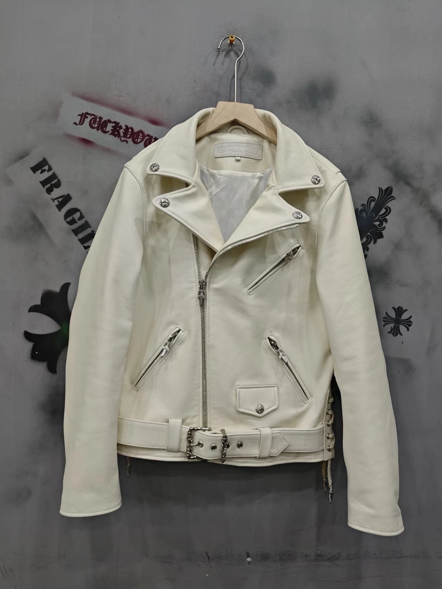 Кожаная куртка Chrome Hearts