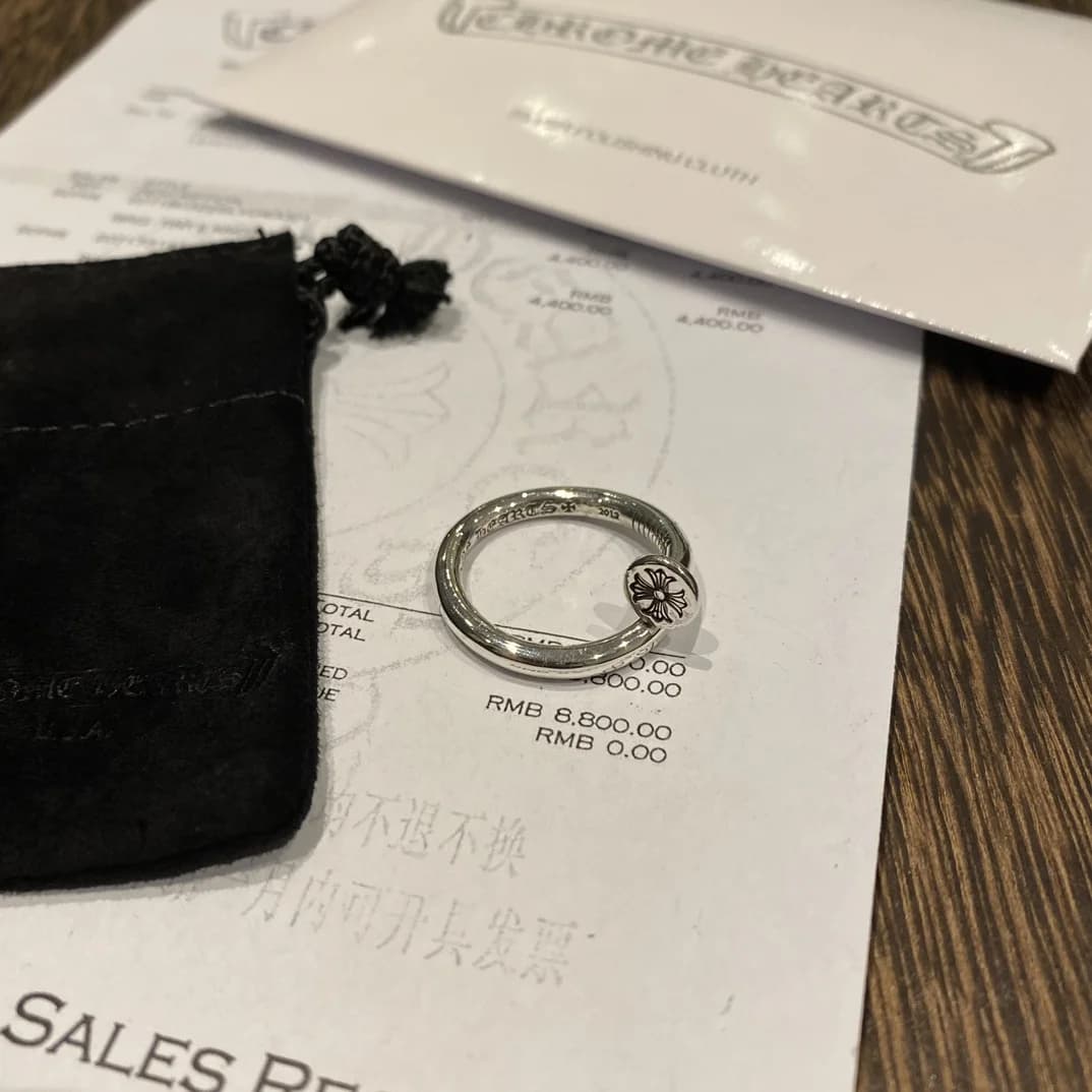 Кольцо Chrome Hearts Nail в комплекте с фирменным чехлом и чеком