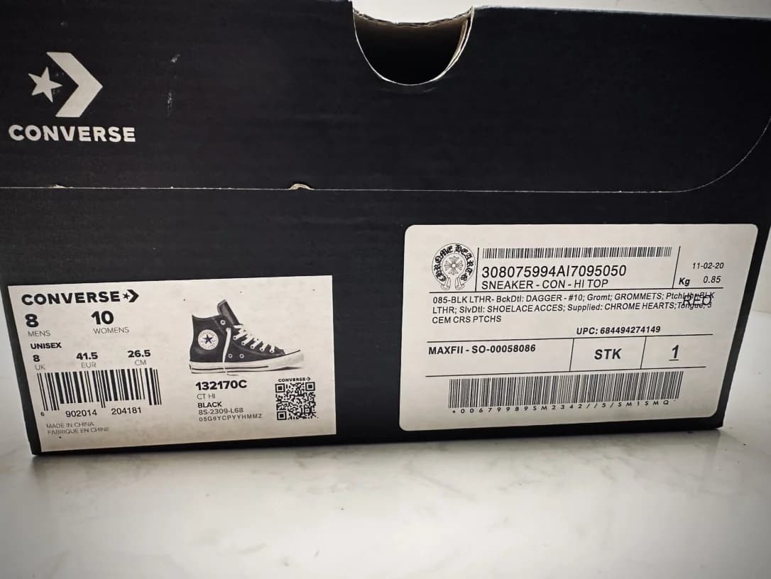 Chrome Hearts Кеды x Converse Chuck Taylor All Star