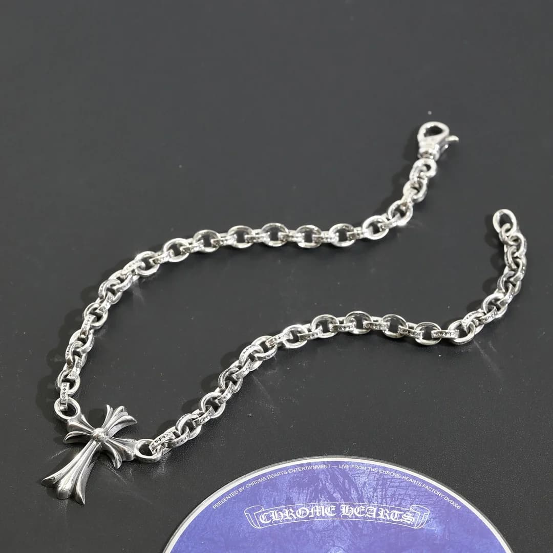 Колье Chrome Hearts из серебра 925 пробы во всю длину