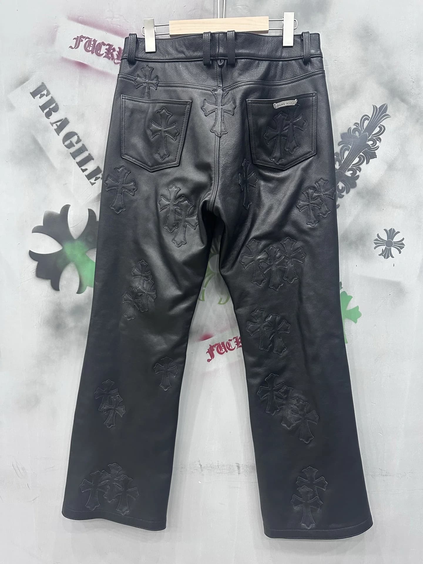 Chrome Hearts кожаные брюки