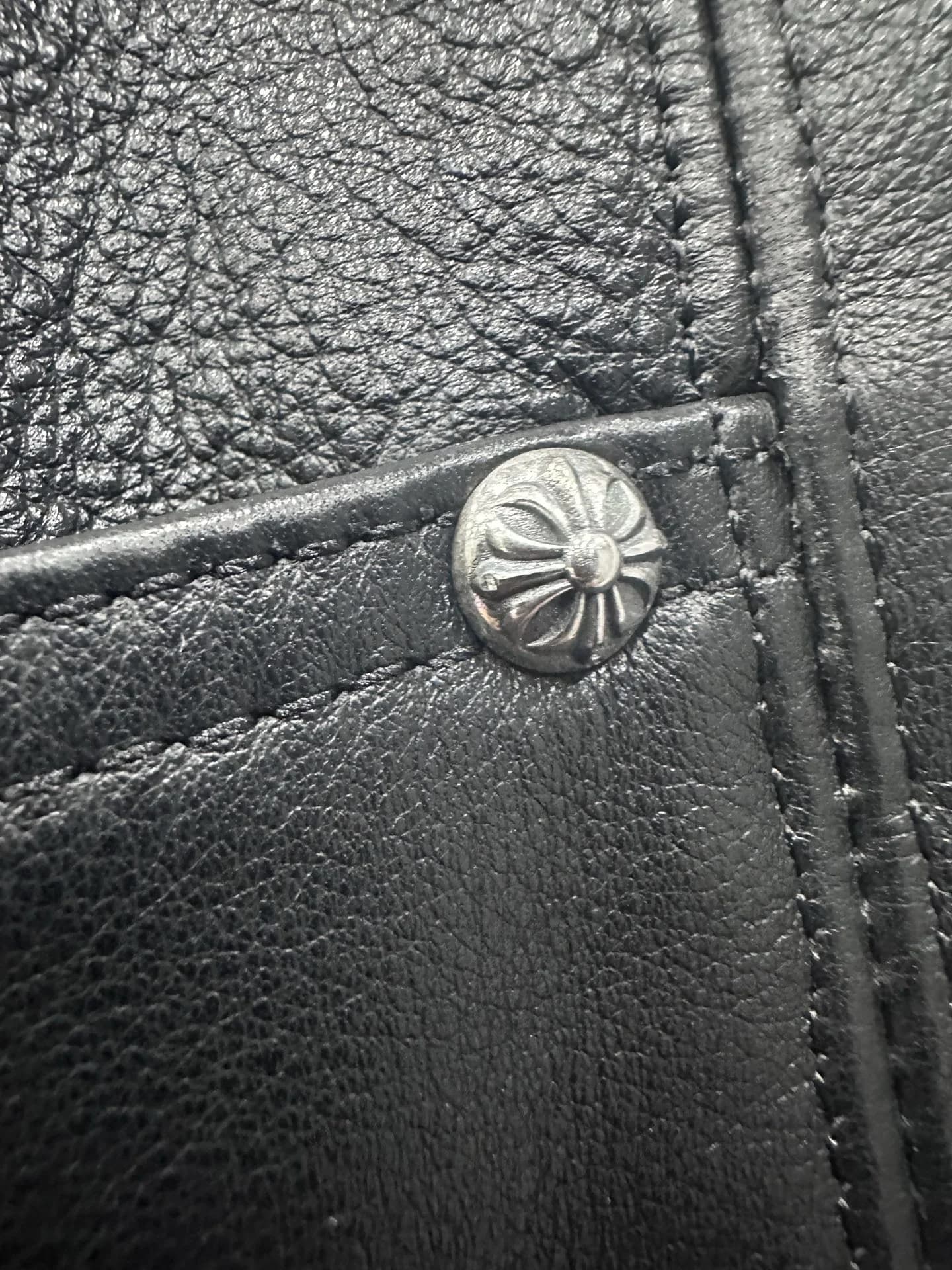 Chrome Hearts кожаные брюки